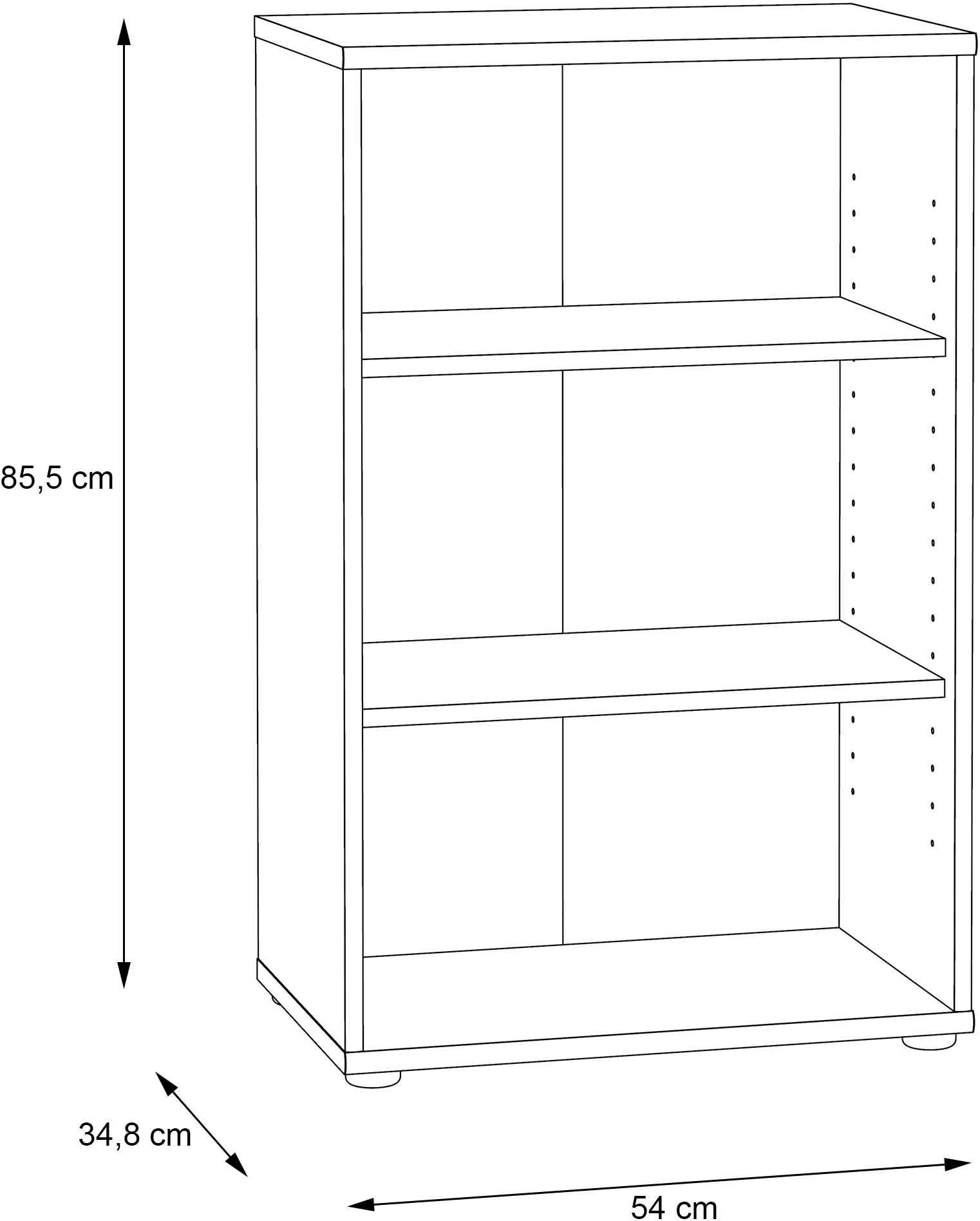 FORTE Regal »Tempra«, Breite ca. 54 cm