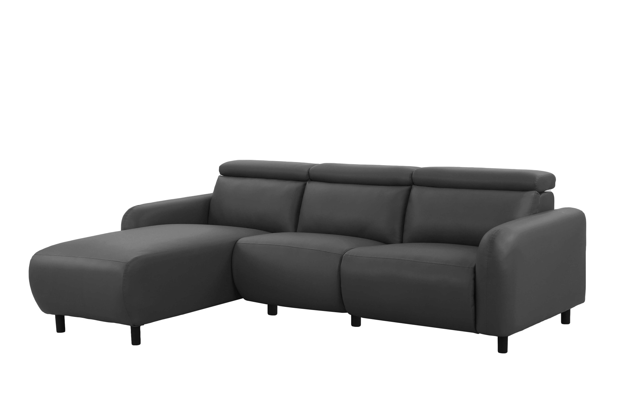 Home affaire Ecksofa »SKAANE Kunstleder, L-Form, 274 cm, manuelle u. elektrische Funktion,«, Kopfteilverstellung, Relax-und Liegefunktion, Federkernpolsterung