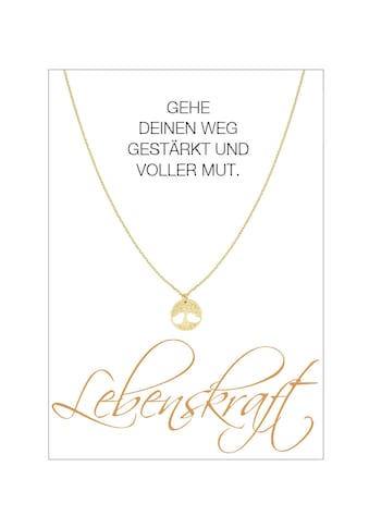 HERZ-KARTE Silberkette »Lebenskraft«, gelbvergoldet mit Baum des Lebens, 925/-... kaufen