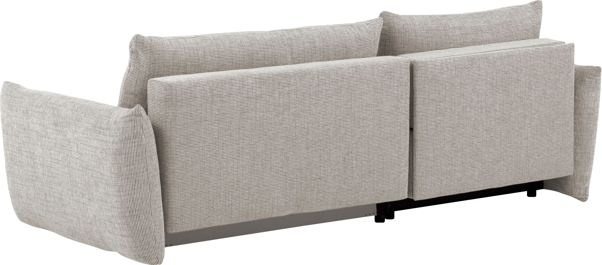 INOSIGN Ecksofa »MAVAS Schlafsofa mit Bettkasten, L-Form,«, ca.257/127cm (Liegefläche 212/145 cm), Cord, Chenille, Struktur