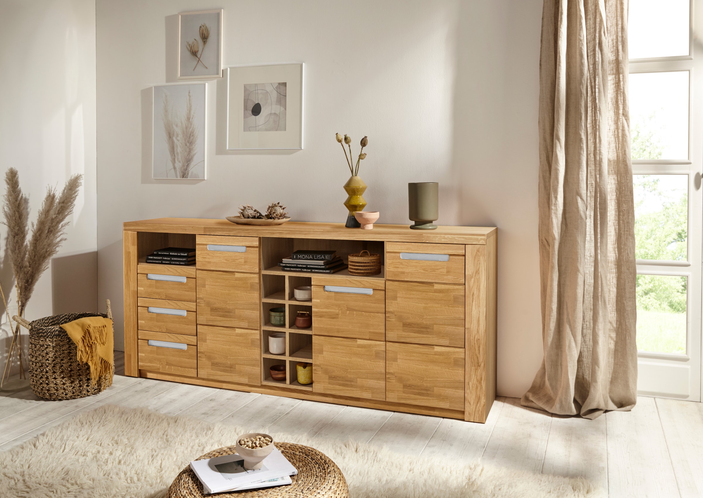 Woltra Sideboard BAUR »Kolding«, teilmassiv |