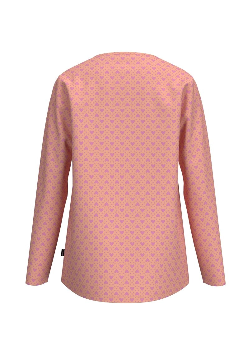 Trigema Schlafanzug »TRIGEMA Pyjama Oberteil mit feinem Herzmuster« 1