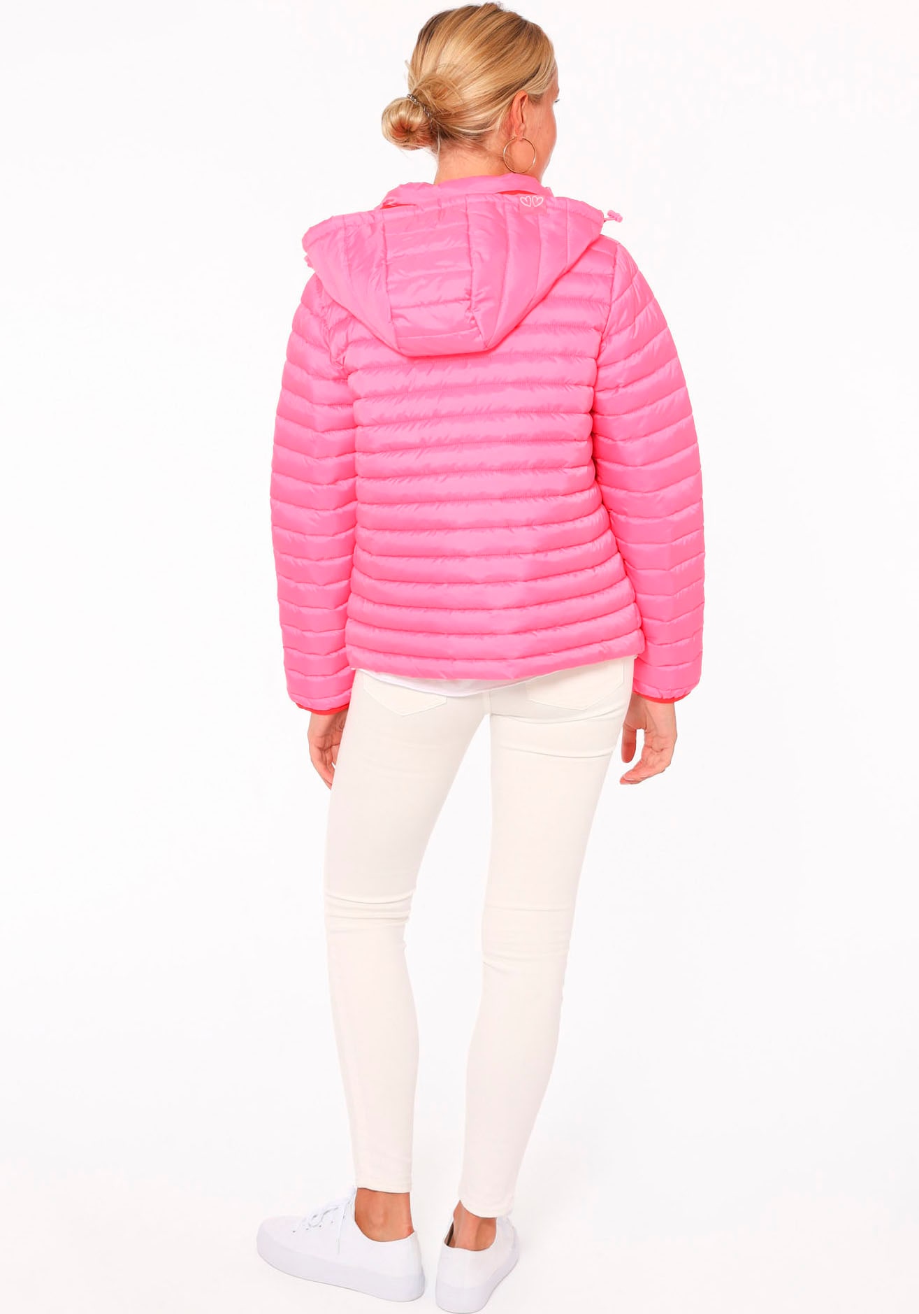 Zwillingsherz Steppjacke »"Maritim Patch"«, mit Kapuze, mit "Maritim Patch" am Arm, Kapuze, farbigem Zipper