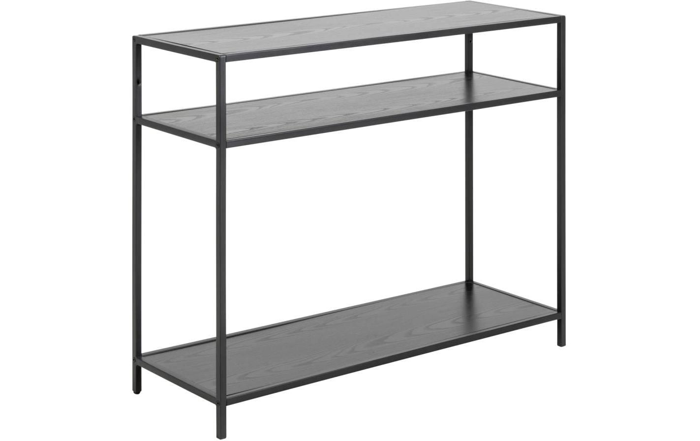Act Nordic Schwarz Seaford Konsolentisch Mit 2 Regalen, Melamin Aus Er Esche Und Er Stahl, 100 X 35 - Image 5