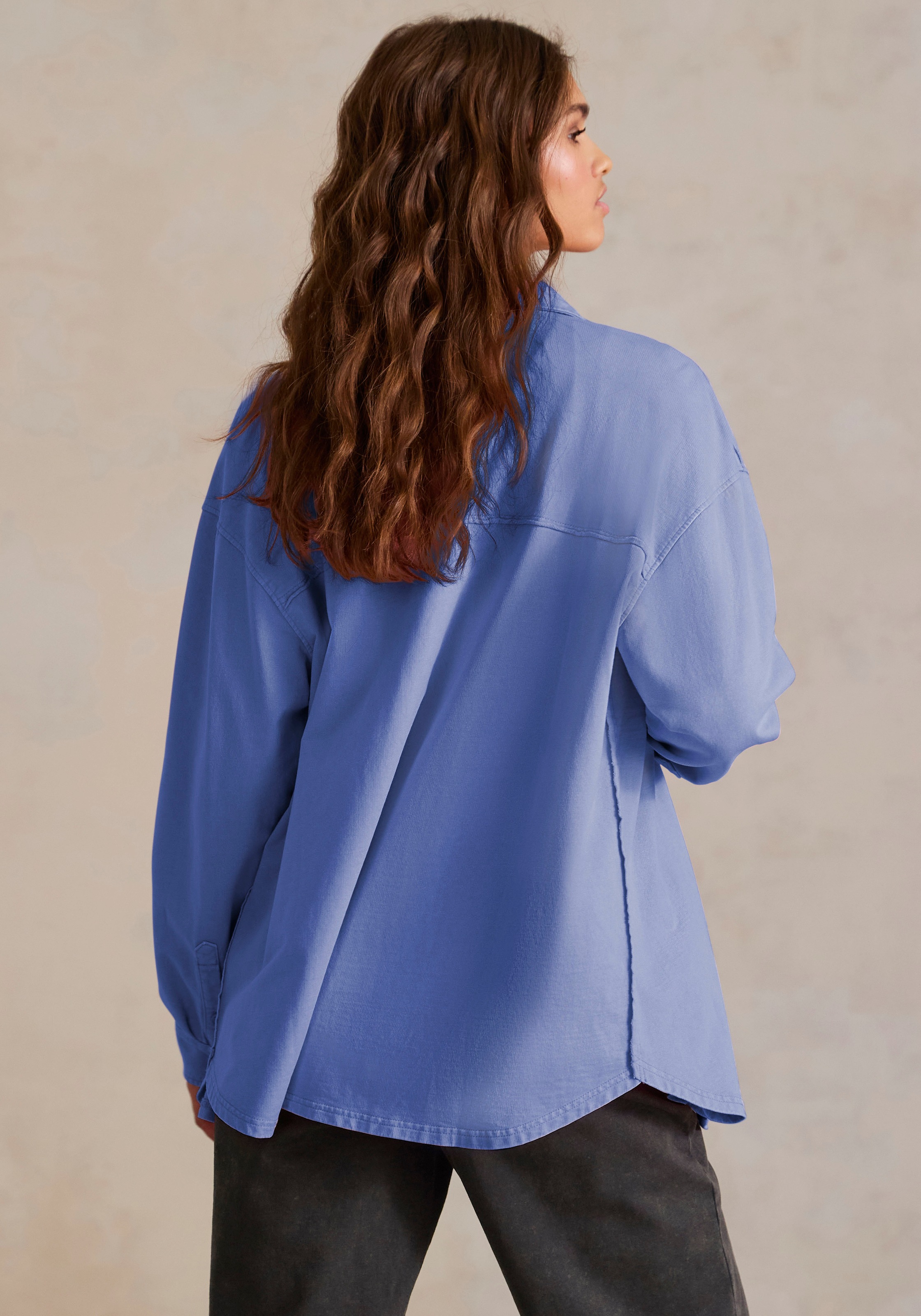 Thumbnail - Buffalo Blusenshirt Loungeshirt im Used-Look, Loungewear