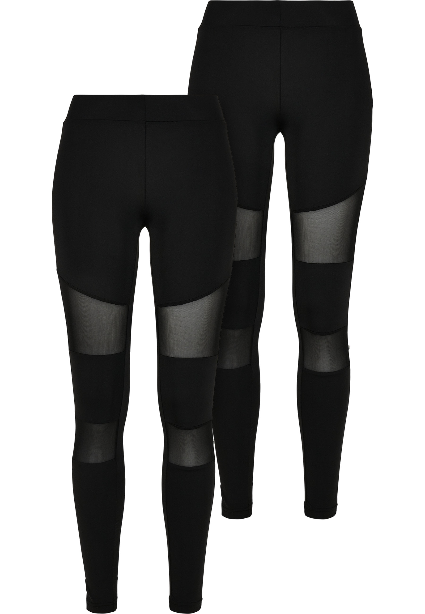 URBAN CLASSICS Leggings "Urban Classics Damen Ladies Tech Mesh Leggings 2-Pack"