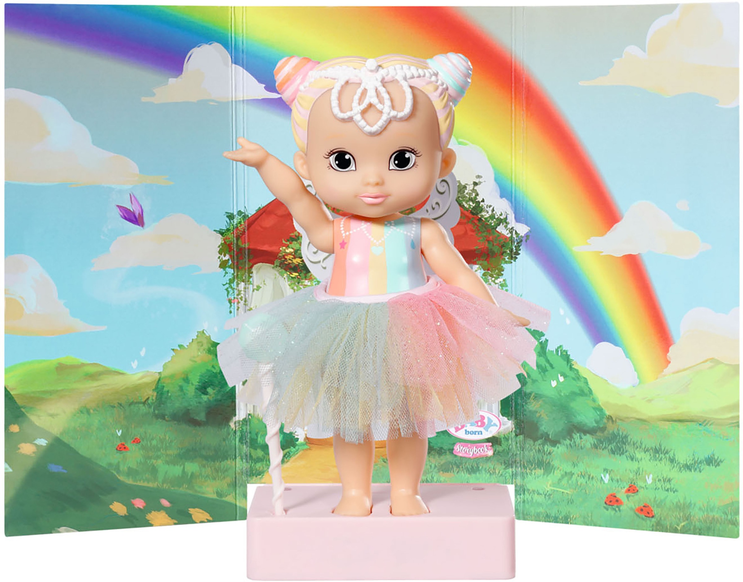 Baby Born Stehpuppe »Storybook Fairy Rainbow, 18 cm«, mit Lichteffekten