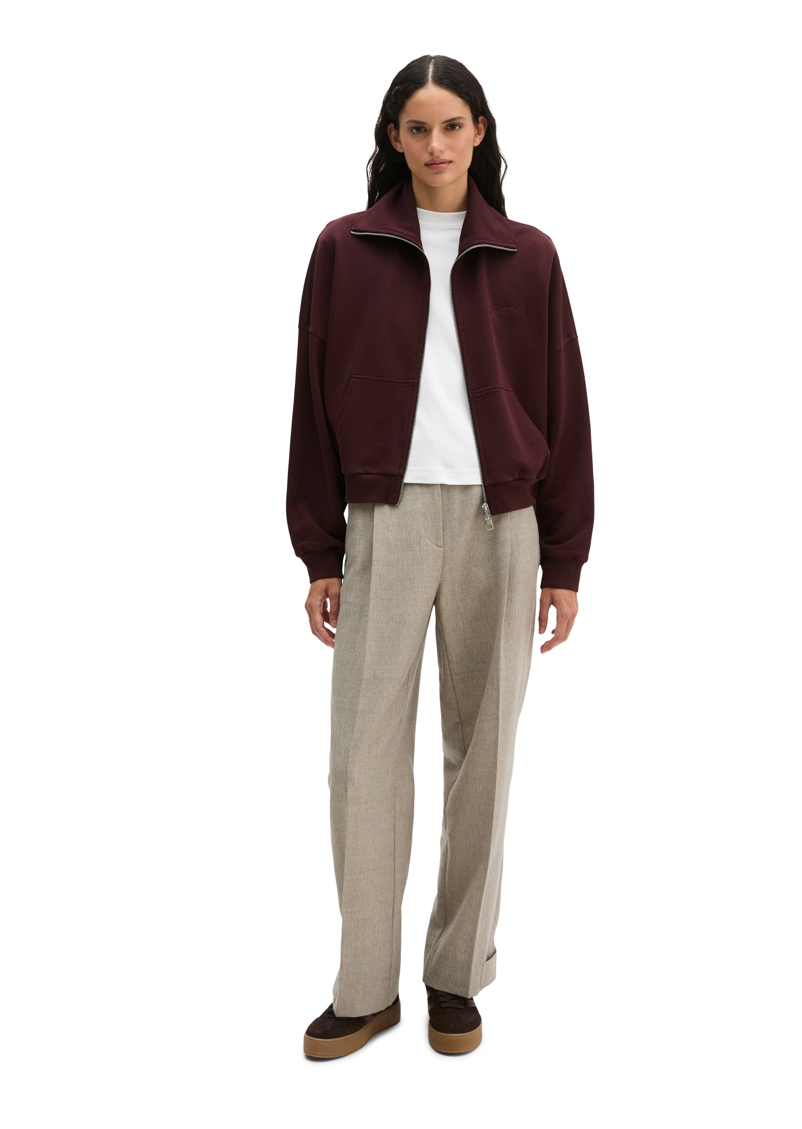 Marc O'Polo Sweatjacke »mit recycelter Baumwolle«