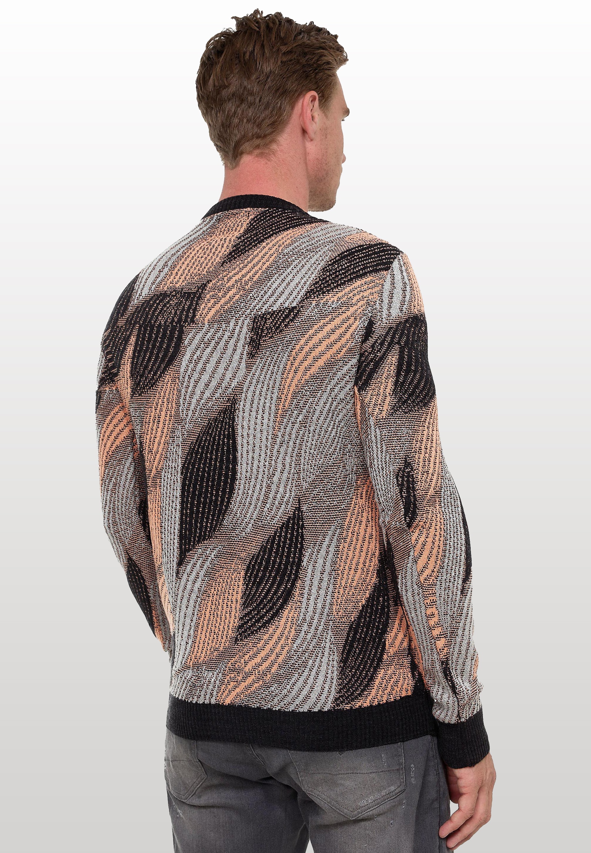 Rusty Neal Strickpullover, im angesagten Wellen-Design