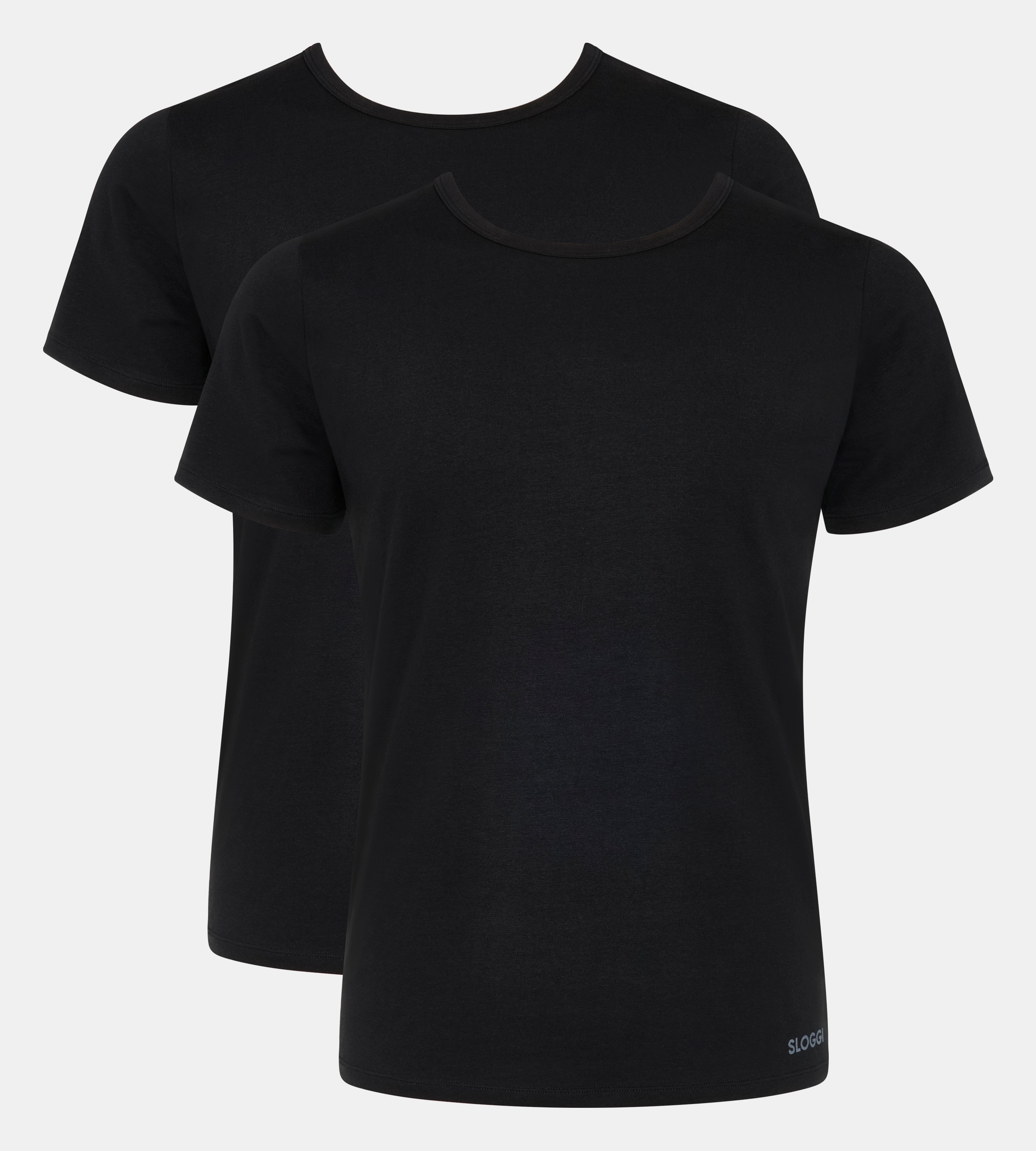 sloggi Unterhemd "Men GO ABC 2.0" mit Rundhals-Ausschnitt, Slim Fit, weich, Baumwollmischung
