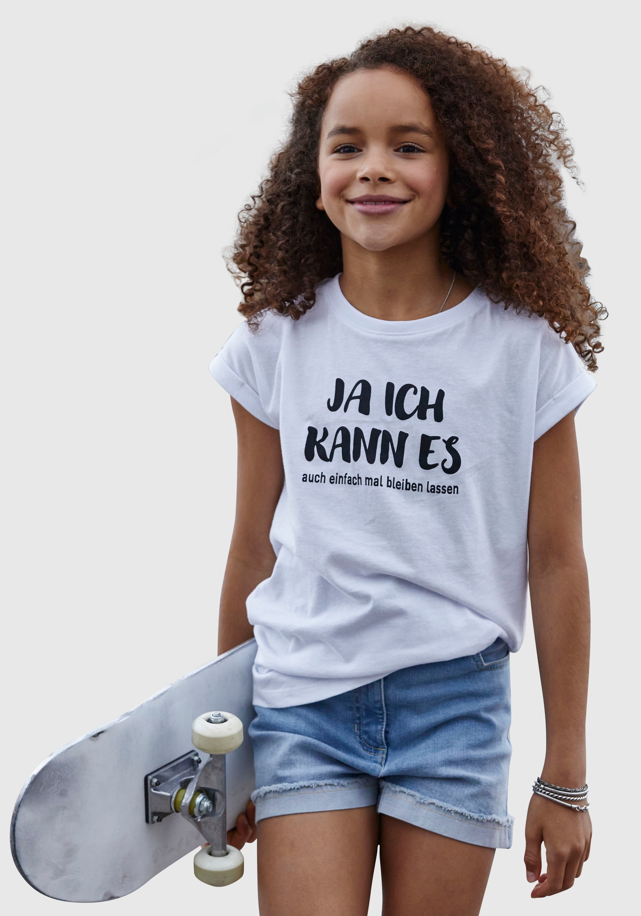 KIDSWORLD T-Shirt »Ja ich mit kann coolem es BAUR | bestellen Spruch ...«