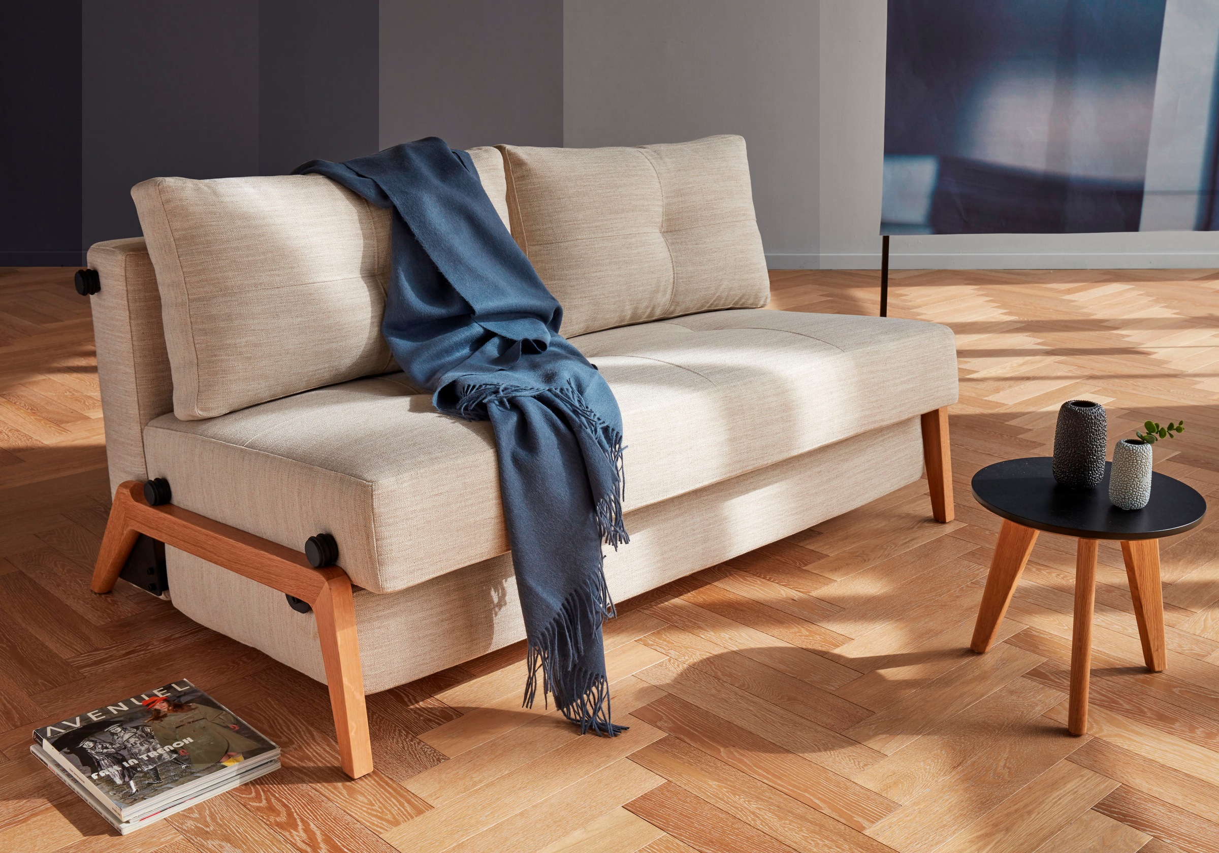 INNOVATION LIVING ™ mit Schlafsofa aus bestellen »Cubed«, Füßen Eiche Klappsofa | Kompaktes BAUR