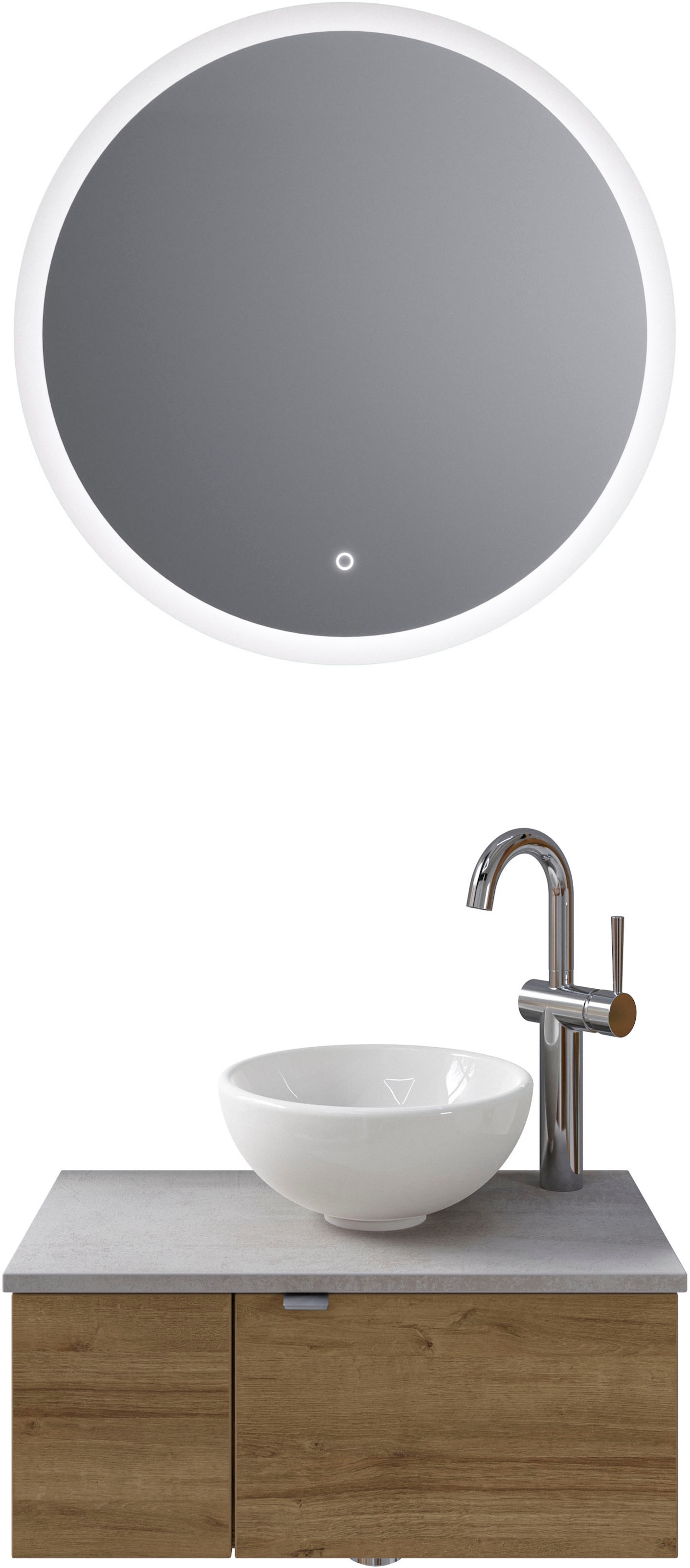 Saphir Badmöbel-Set "Serie 6915" 4 Stk. tlg. Gäste-Bad, 70 cm breit, mit LE günstig online kaufen