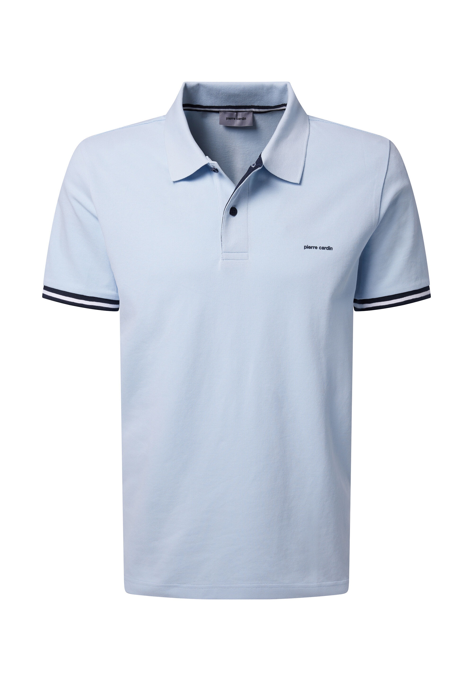 Pierre Cardin T-Shirt "Pierre Cardin Kurzarm-Poloshirts" mit Logo-Stitching