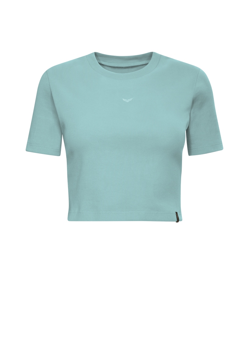 Trigema T-Shirt »TRIGEMA Modisches Crop-Top«, (1 tlg.)