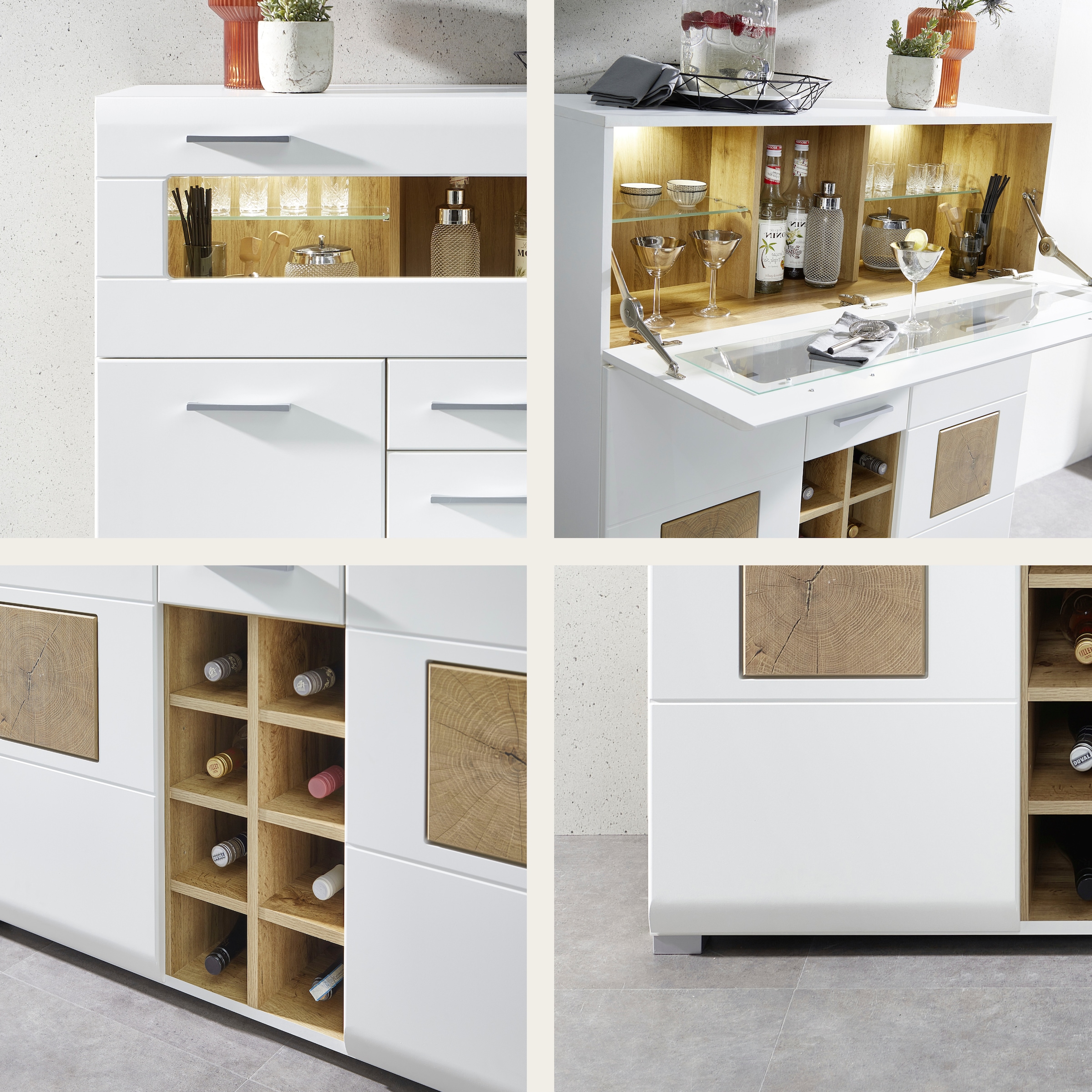 Innostyle Barschrank »FUN PLUS, TOPSELLER!« Barschrank, OTTOs Choice,  Maße: 120 x 129 x 37 cm (B/H/T), mit LED-Beleuchtung