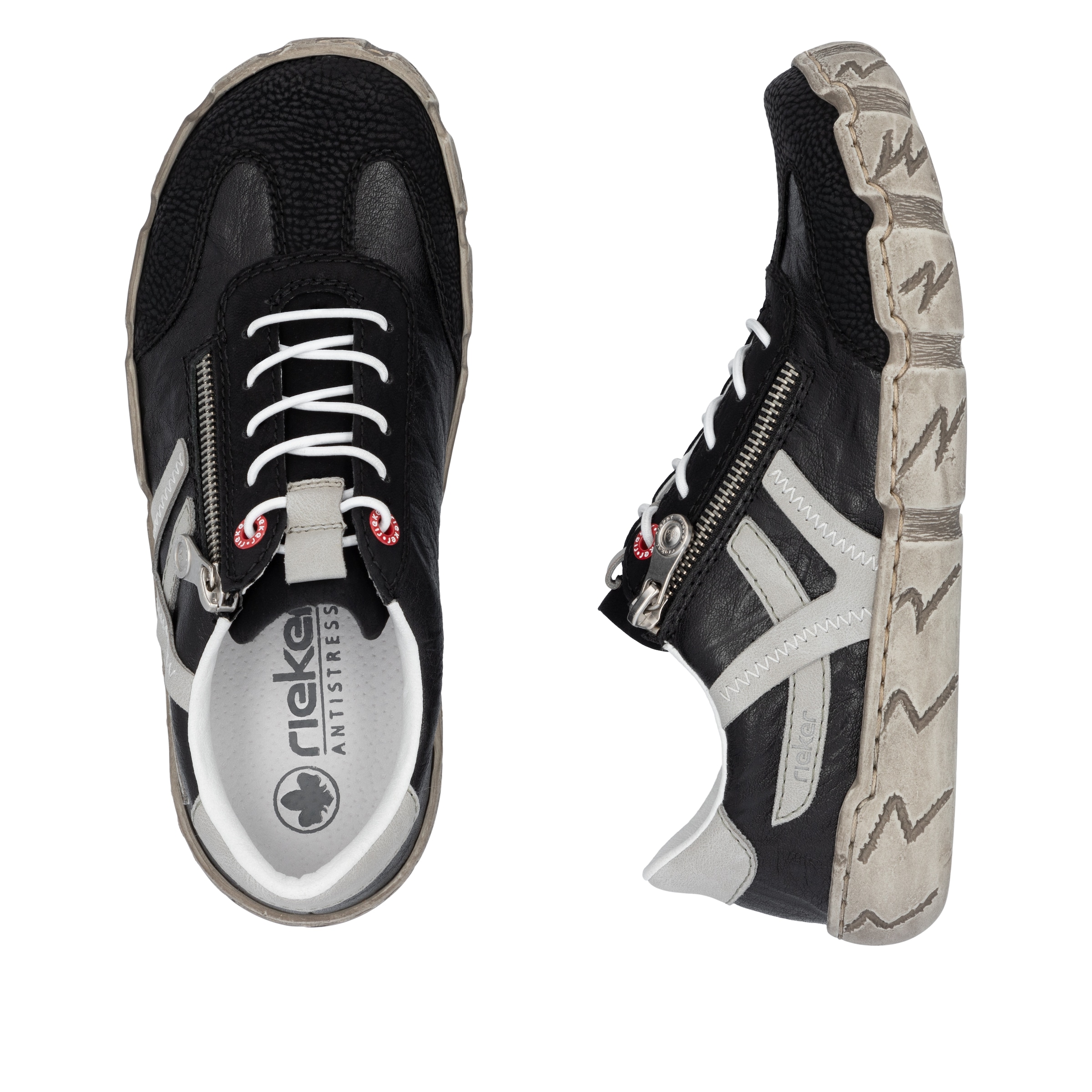 Rieker Slip-On Sneaker, Halbschuh, Schlupfschuh, Freizeitschuh mit weicher Innensohle