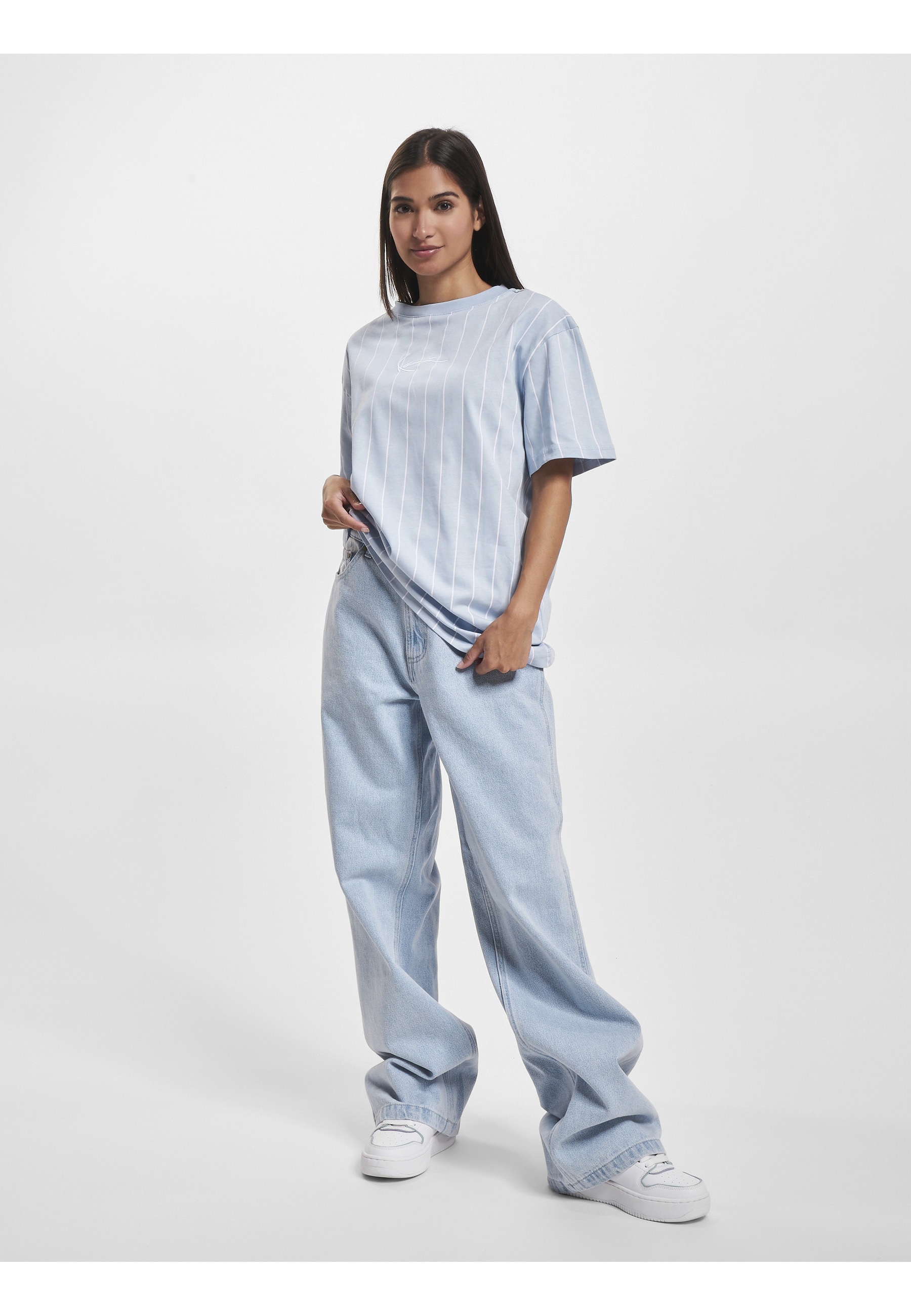 Karl Kani Kurzarmshirt »Karl Kani Damen KW233-017-2 KK Small Signature Pinstripe Os Tee« 1
