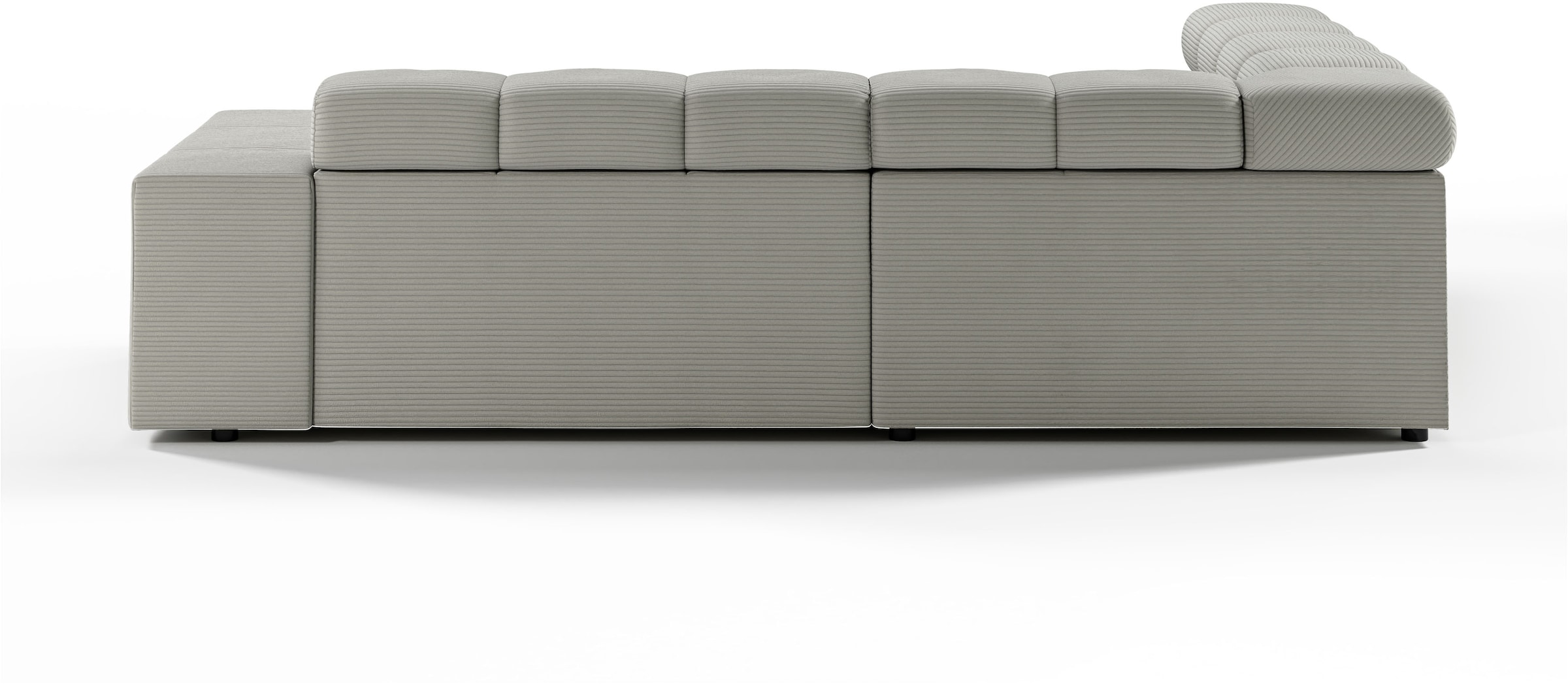INOSIGN Ecksofa »Ancona, incl. Kopfteilverstellung + 3 Zierkissen, L-Form, Breite 249cm«, wahlweise motorische Sitztiefenverstellung, B/T(H: 249/215/70 cm