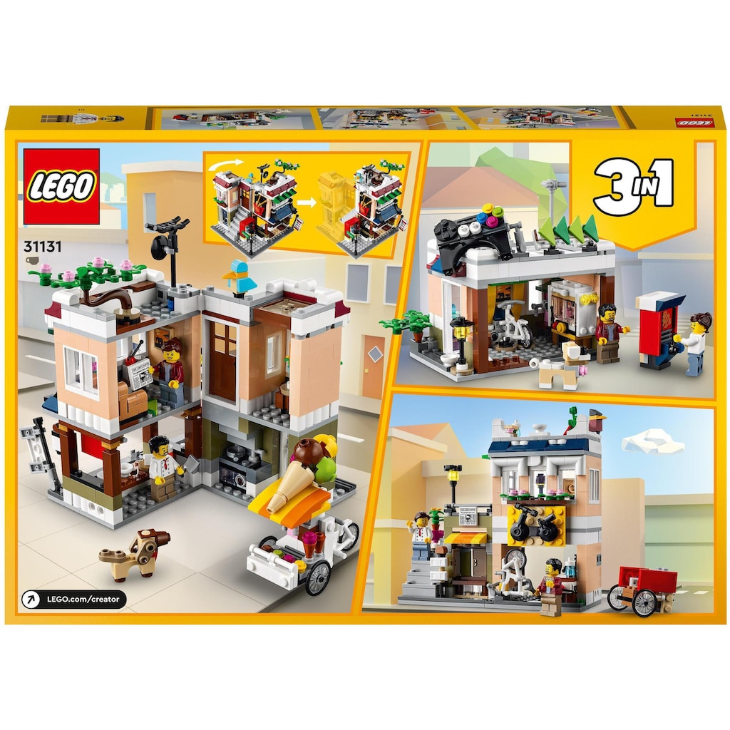 LEGO® Konstruktionsspielsteine »Nudelladen (31131), LEGO® Creator 3in1«, (569 St.), Made in Europe