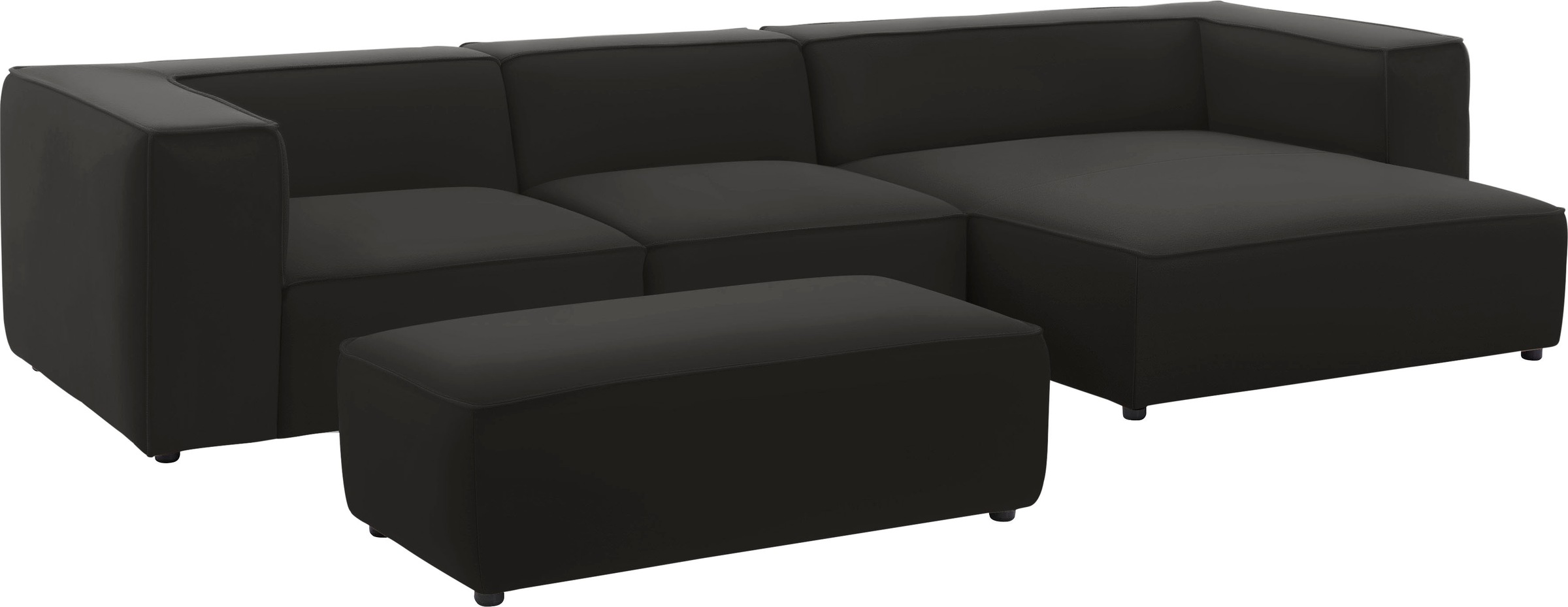 W.SCHILLIG Ecksofa »around-the-block«, mit eleganter Biese, mit Federkern, Breite 341 cm