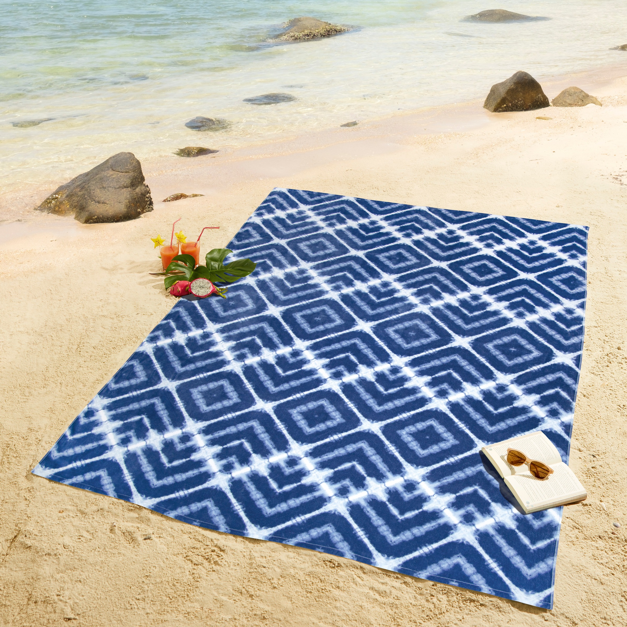 Dyckhoff Strandtuch "Batik" Extra groß 140x195cm günstig online kaufen