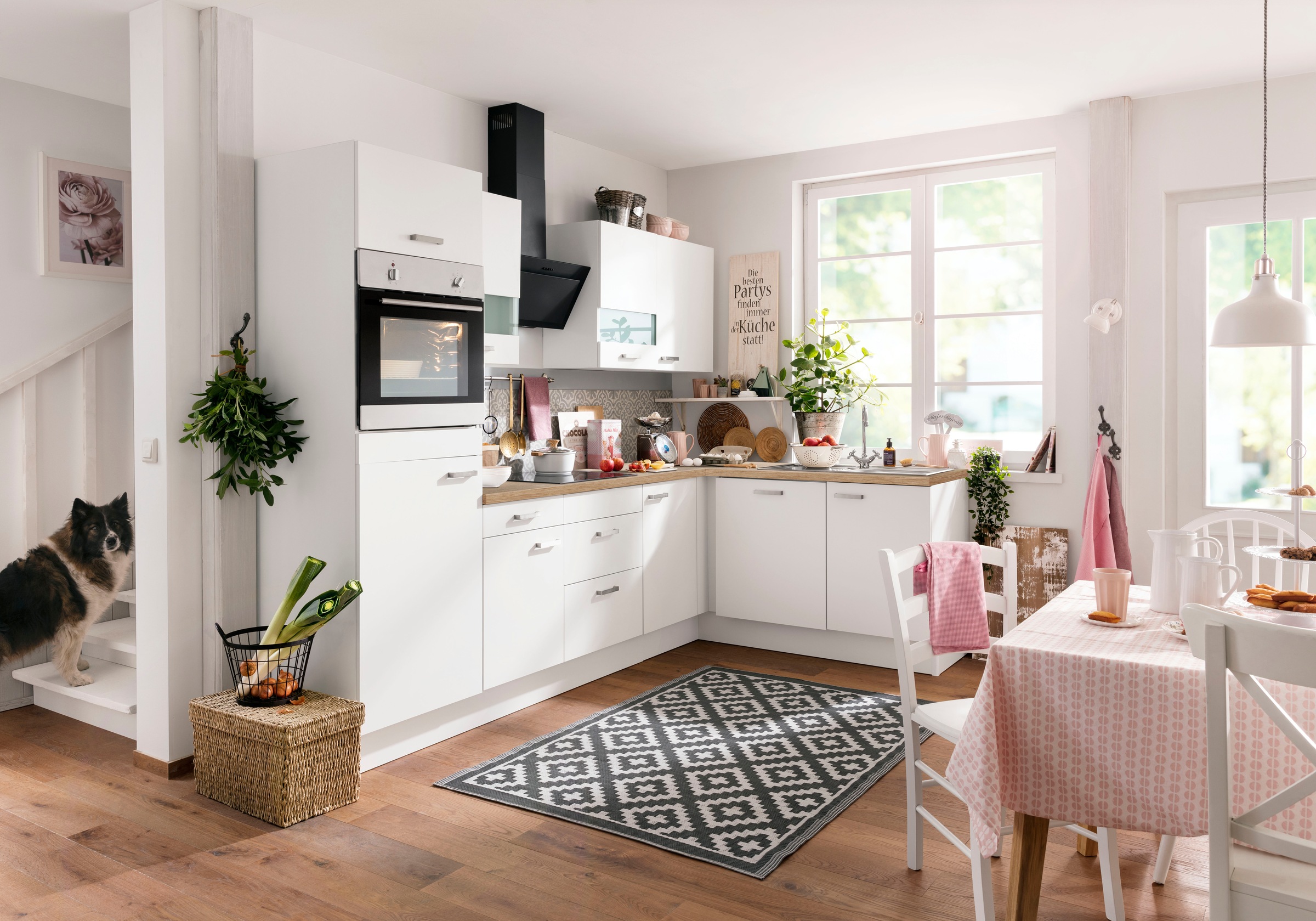 OPTIFIT Winkelküche "Parma" mit E-Geräten, Stellbreite 285 x 175 cm günstig online kaufen