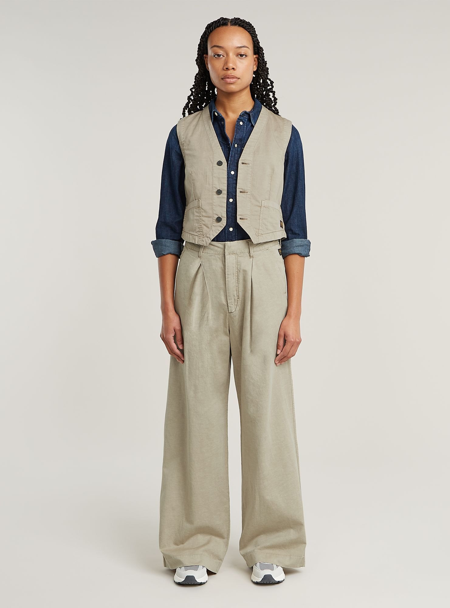 G-STAR Chinohose »Hose Fluid mit weitem Bein«