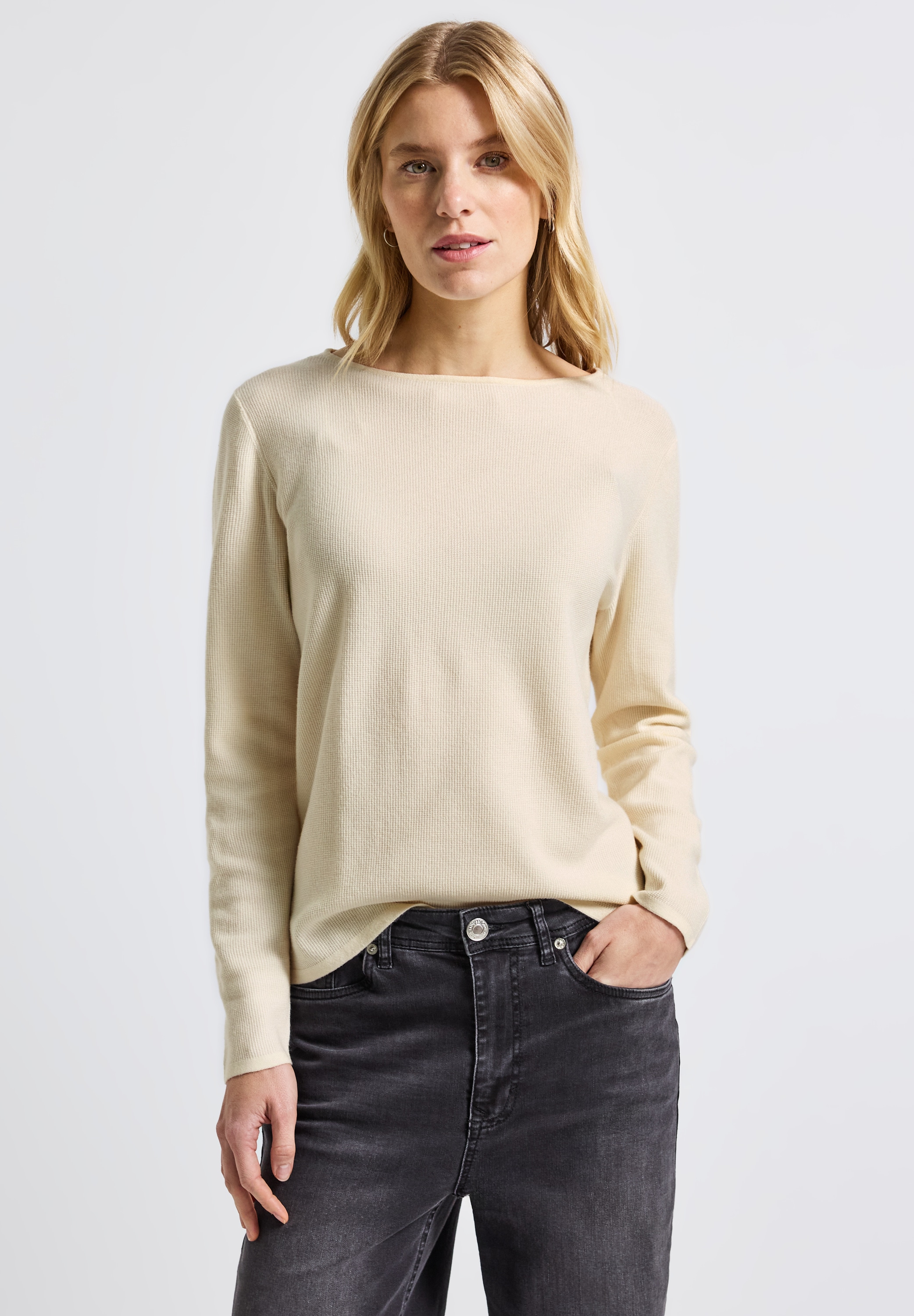 STREET ONE Strickpullover, mit U-Boot-Ausschnitt günstig online kaufen