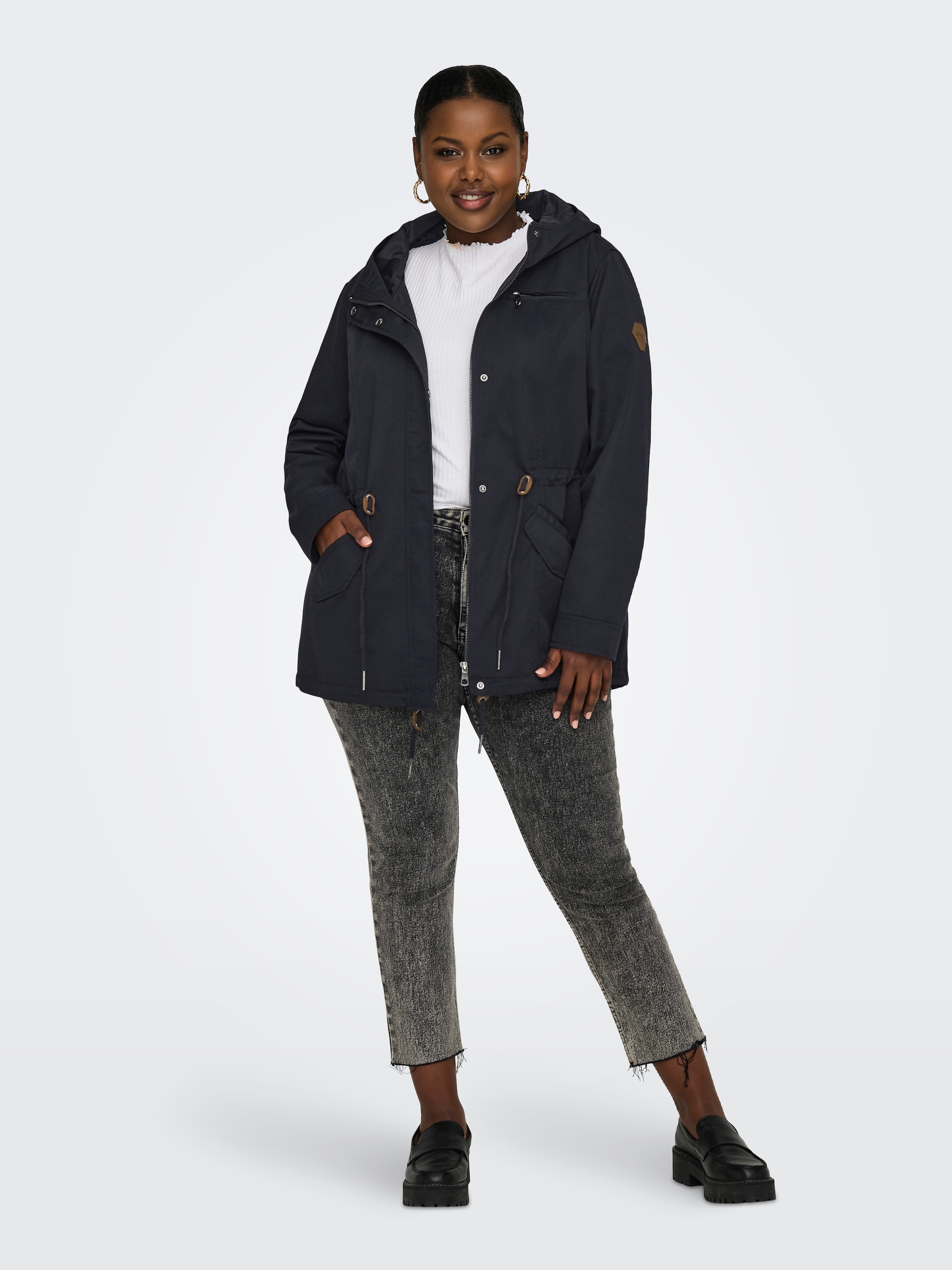 ONLY CARMAKOMA Parka »CARLORCA SPRING CANVAS PARKA OTW NOOS« mit Kapuze