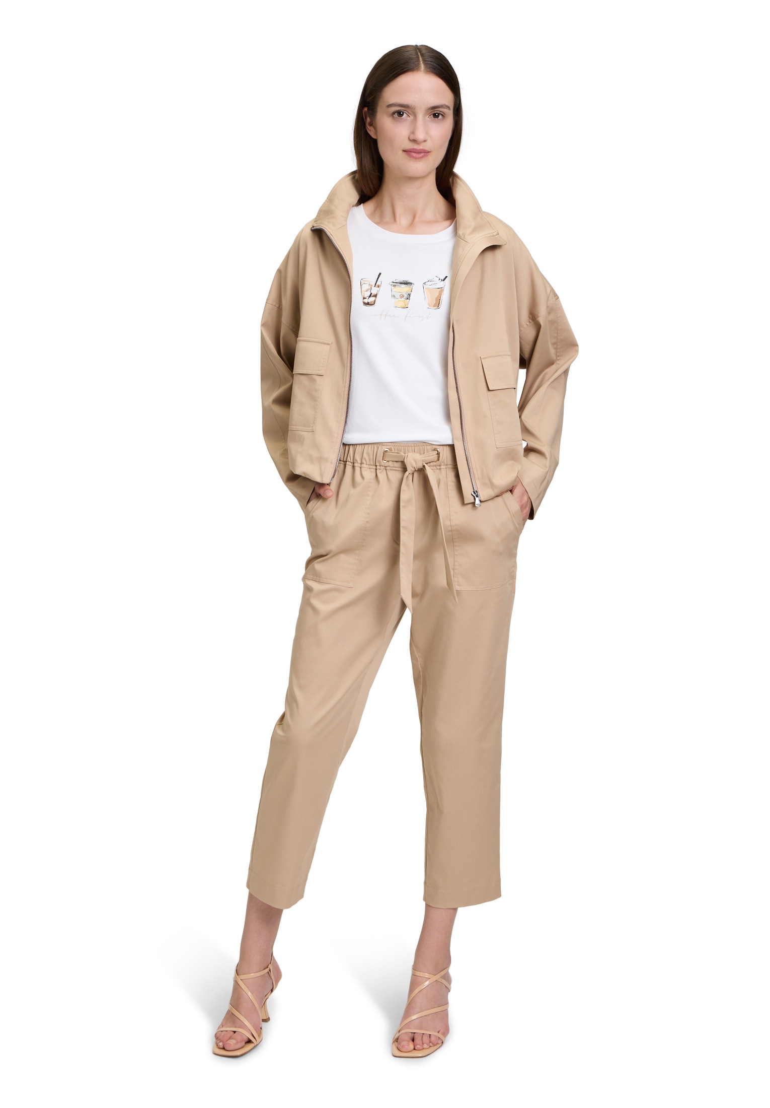 Betty&Co Kurzarmshirt »Betty & Co Casual-Shirt mit Strass«, (1 tlg.), Druck