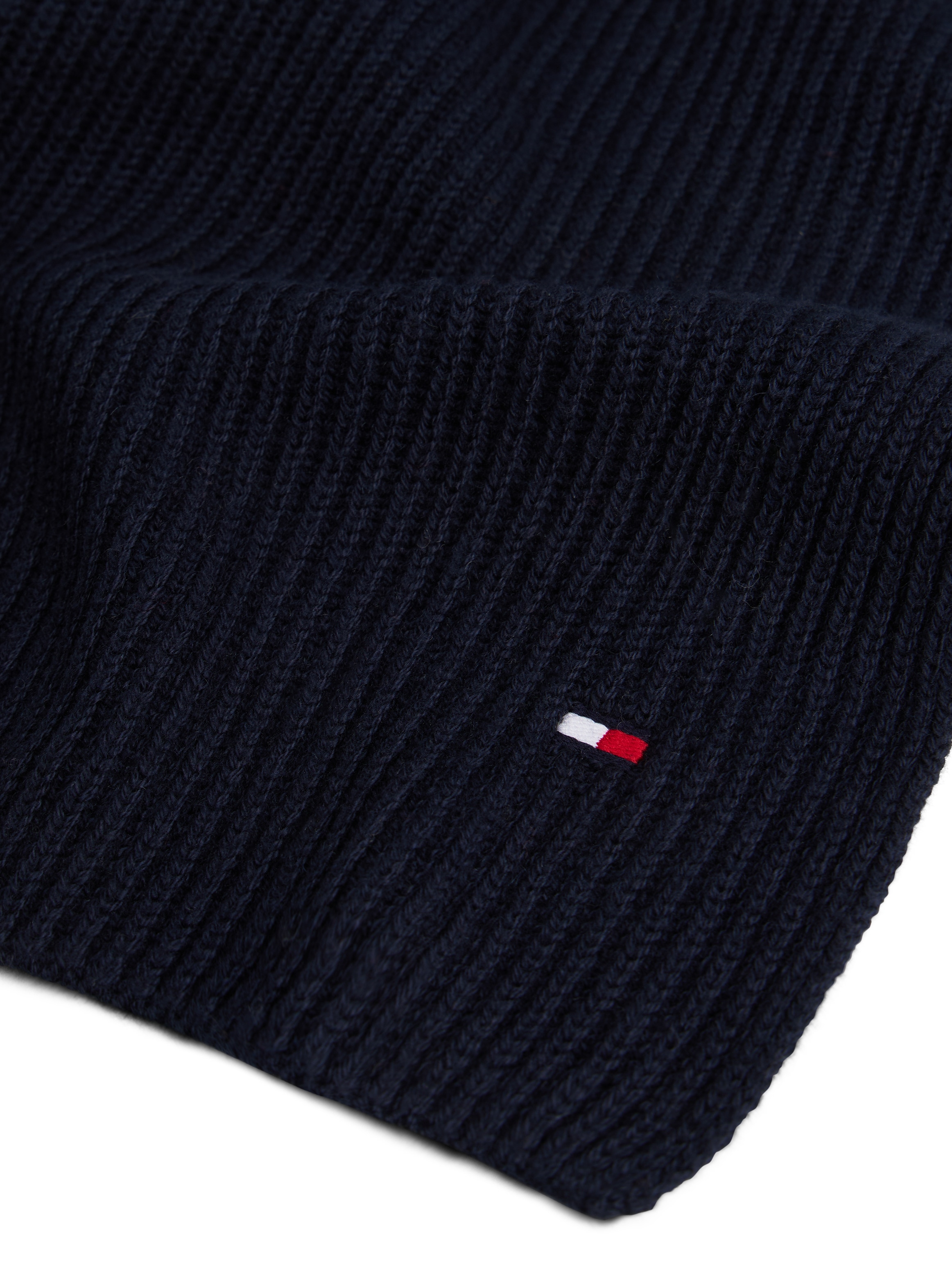 Tommy Hilfiger Strickschal »TH FLAG PIMA COTTON CASH SCARF«, mit Logostickerei