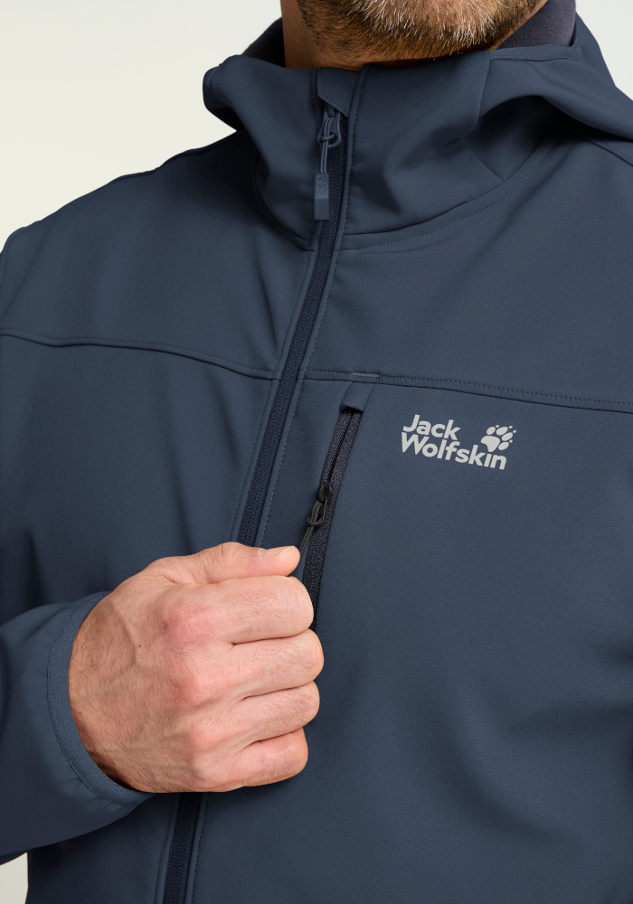 Jack Wolfskin Outdoorjacke »WILD WINDS HOODED JKT M« für Wandern und andere Aktivitäten im Freien