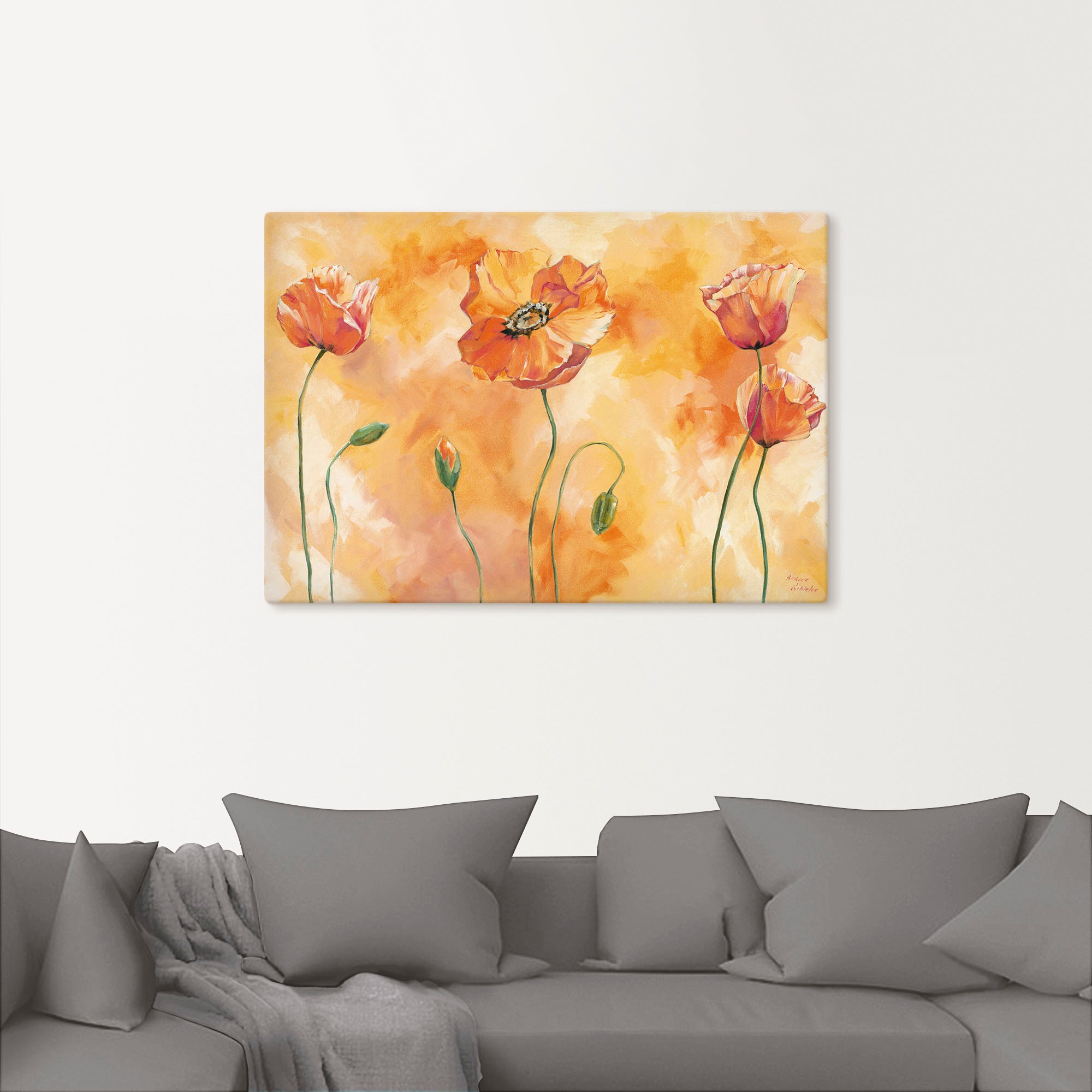 Thumbnail - Artland Wandbild "Mohnkomposition", Blumen, (1 St.), als Alubild, Outdoorbild, Leinwandbild, Poster, Wandaufkleber