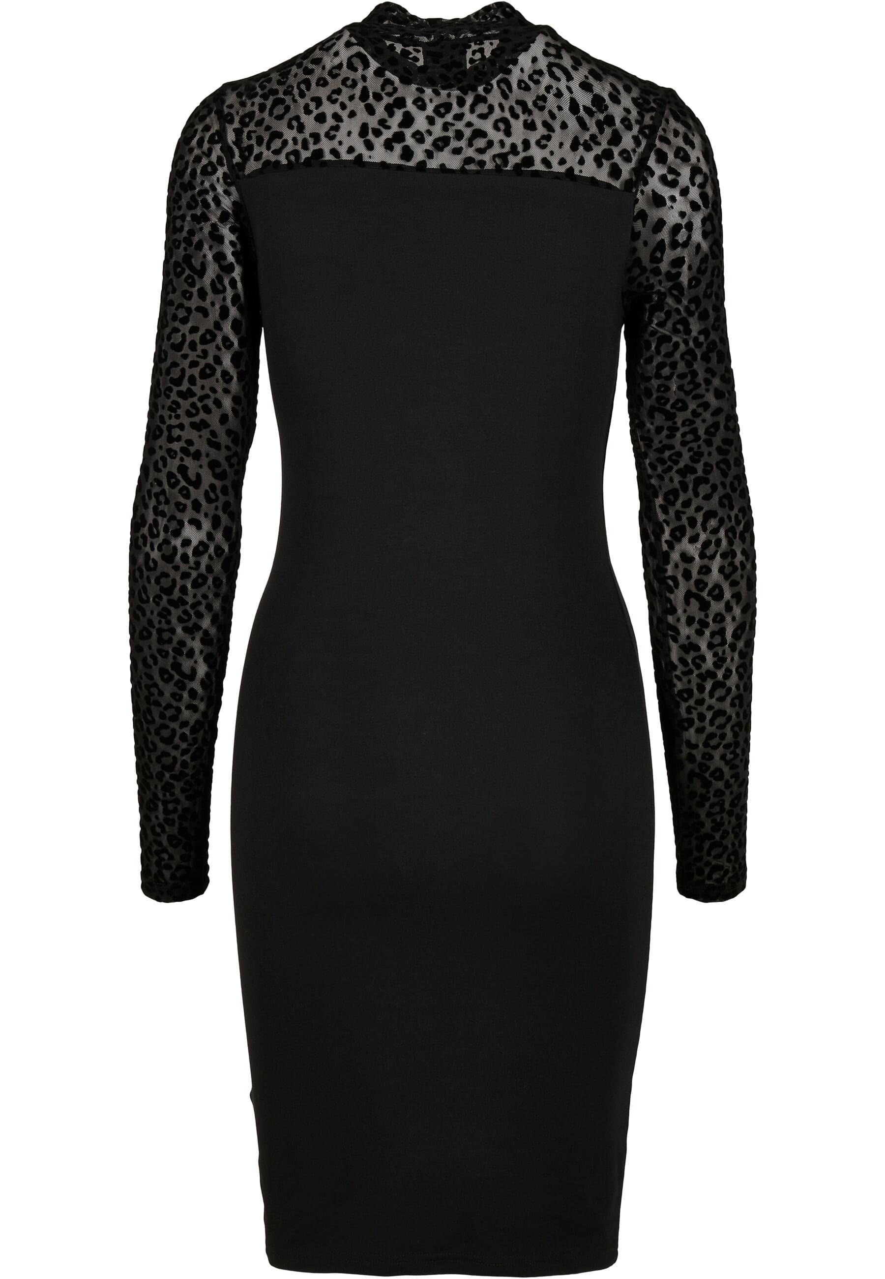 URBAN CLASSICS Shirtkleid »Urban Classics Damen Ladies Flock Lace Turtle Neck Dress«, (1 tlg.)