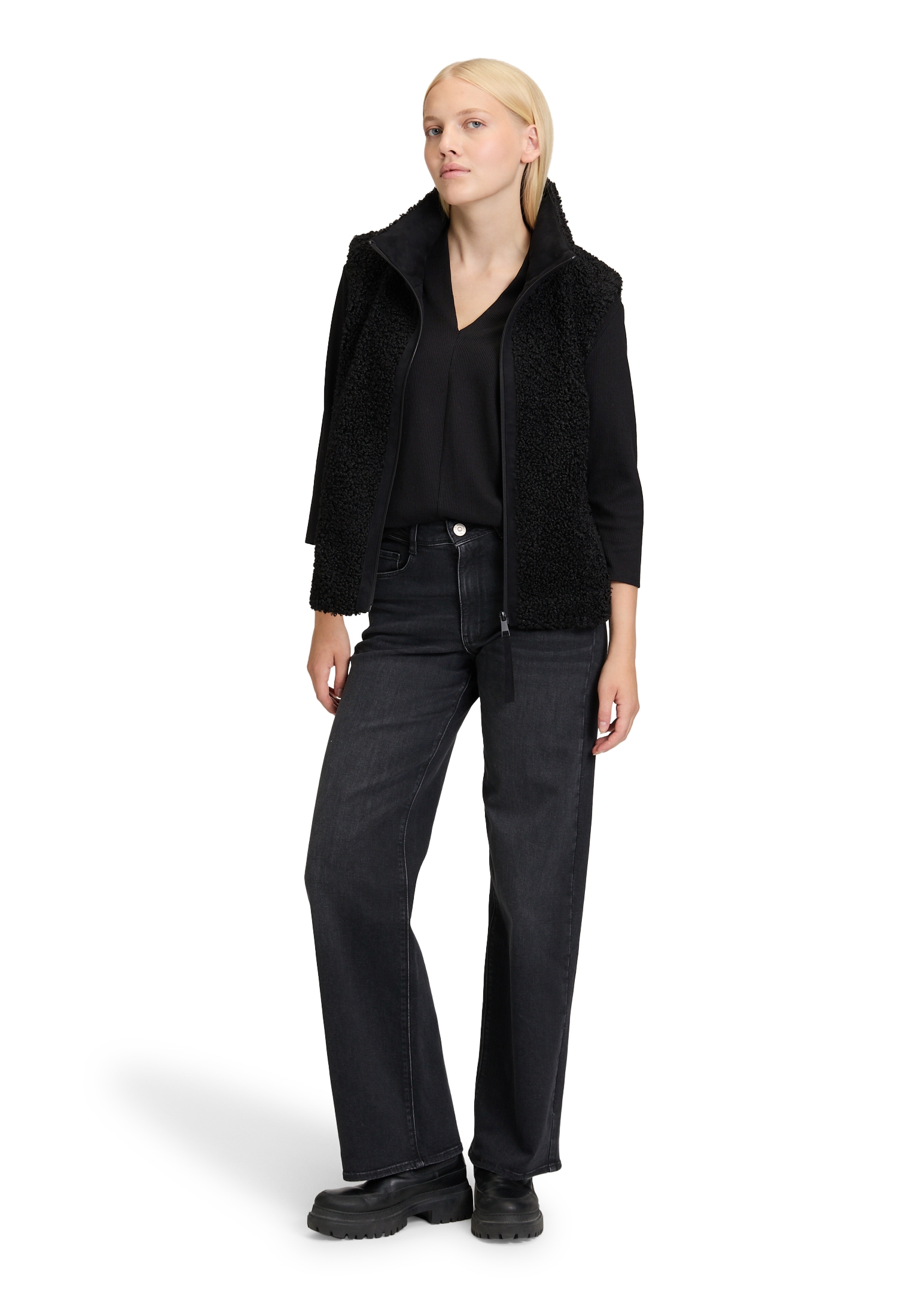 Betty&Co Plüschweste »Damen Kunstfell-Weste mit Taschen«