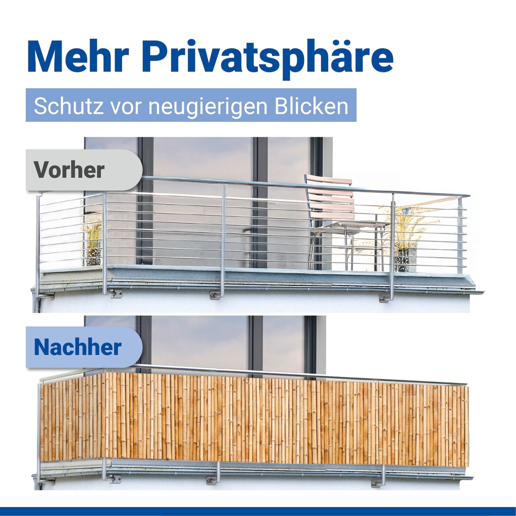 Maximex Balkonsichtschutz »verschiedene Motive« 5 m, UV- und witterungsbeständig, schnelltrocknend und reißfest