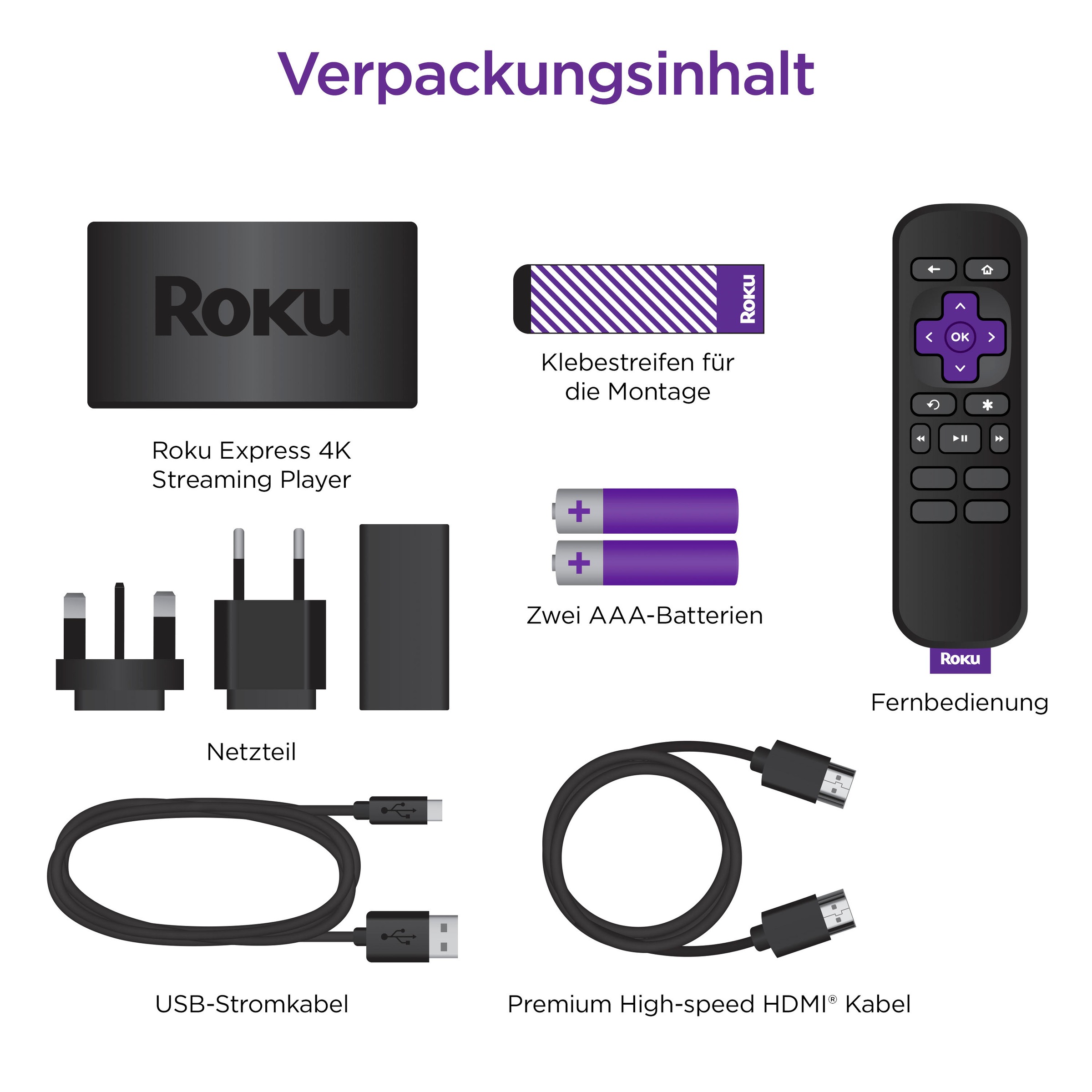 ROKU Streaming-Box »Express 4K Streaming Media Player«, (Kompatibel mit Google Asistant,Amazon Alexa,Apple Homekit +Airplay 2.0)