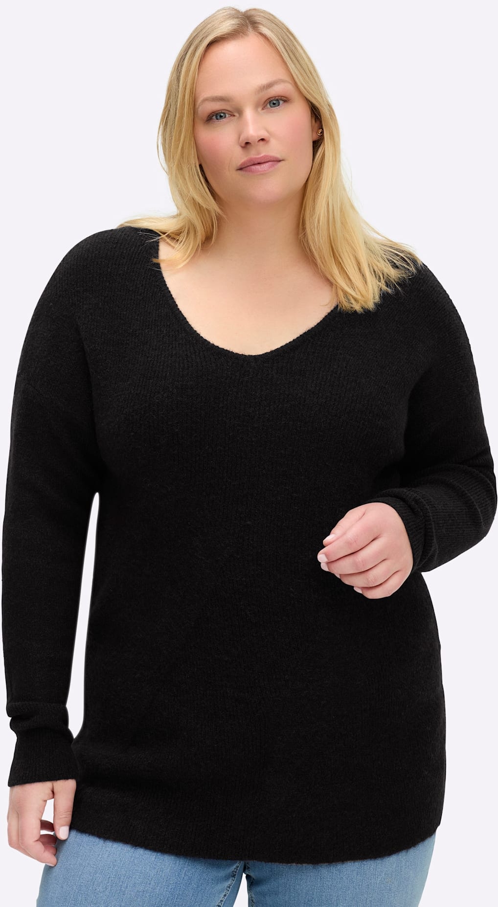 Sheego V-Ausschnitt-Pullover "Pullover" günstig online kaufen