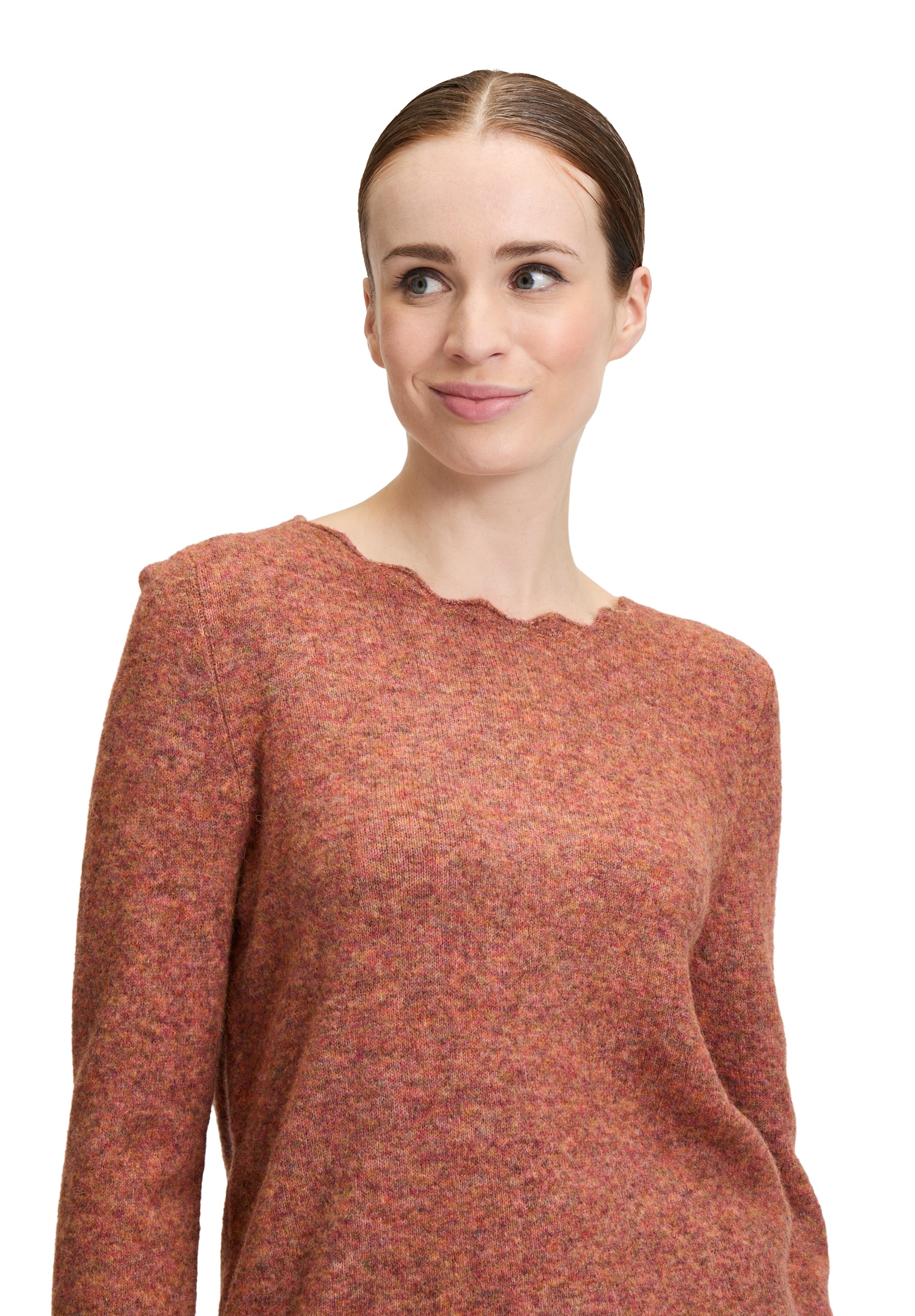 Cartoon Strickpullover »Cartoon Damen Strickpullover mit Rundhalsausschnitt«, (1 tlg.), Häkelstich