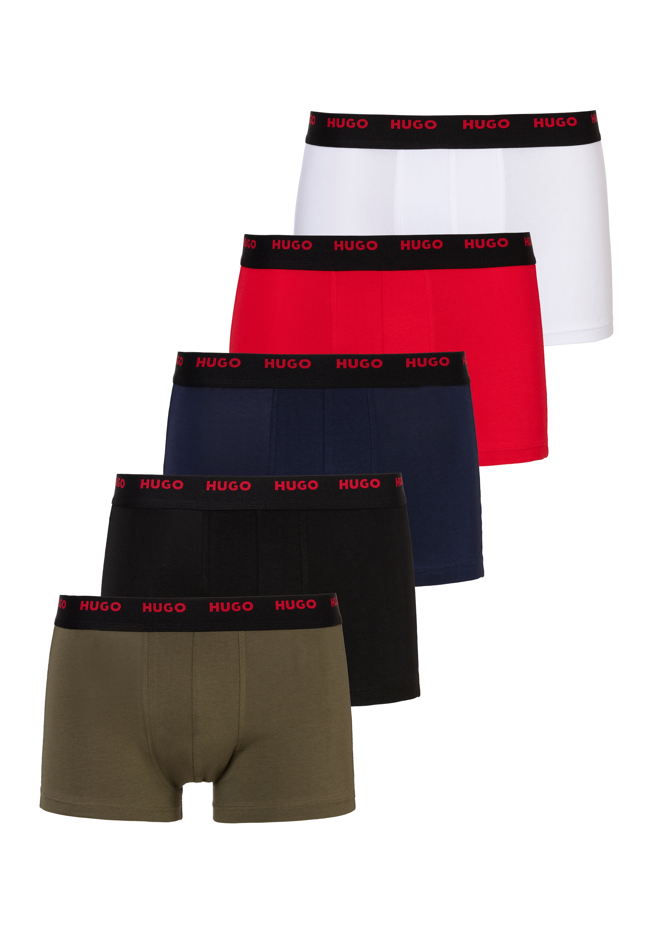 HUGO Underwear Trunk "TRUNK FIVE PACK", (Packung, 5 St., 5er Pack), mit HUGO Logo-Elastikbund