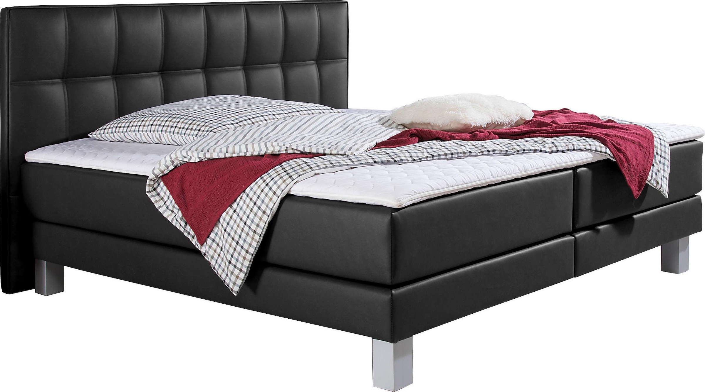 Home affaire Boxspringbett "Tavira" in 4 Breiten, 4 Farben und 3 Matratzena günstig online kaufen