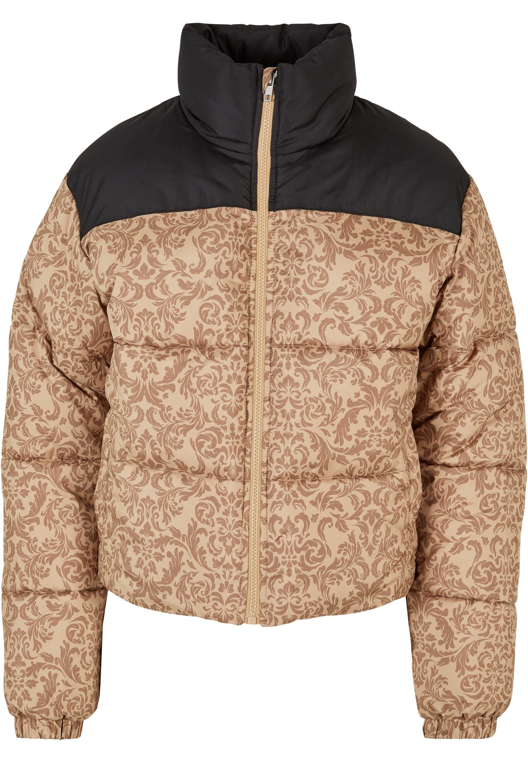 URBAN CLASSICS Winterjacke "Urban Classics Damen Ladies AOP Retro Puffer Jacket", (1 St.), ohne Kapuze