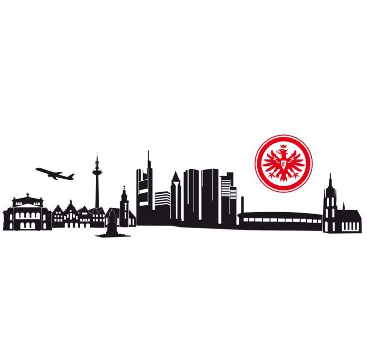 Wall-Art Wandtattoo »Fußball | kaufen Eintracht Logo« BAUR Frankfurt