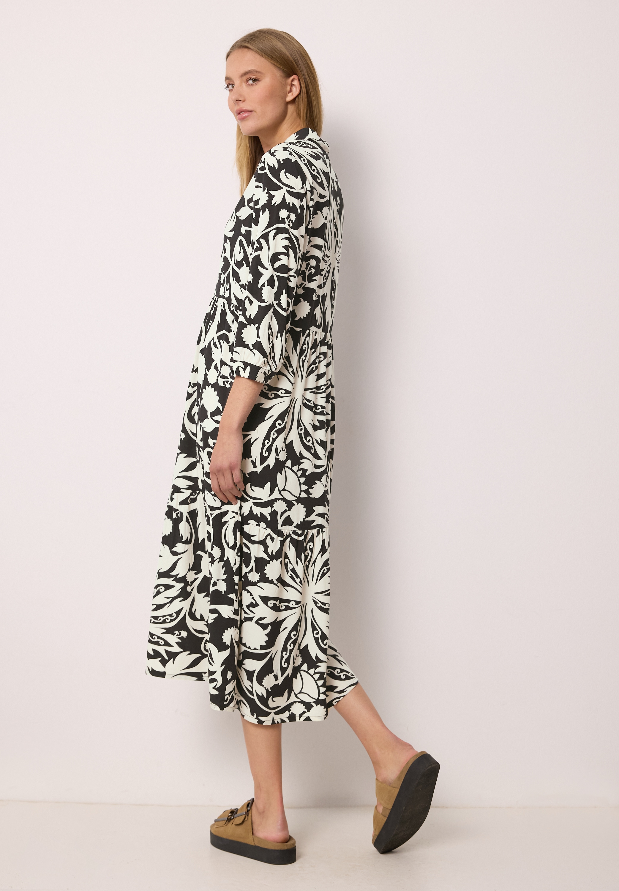 STREET ONE STUDIO Jerseykleid Ohne Taschen mit Volant