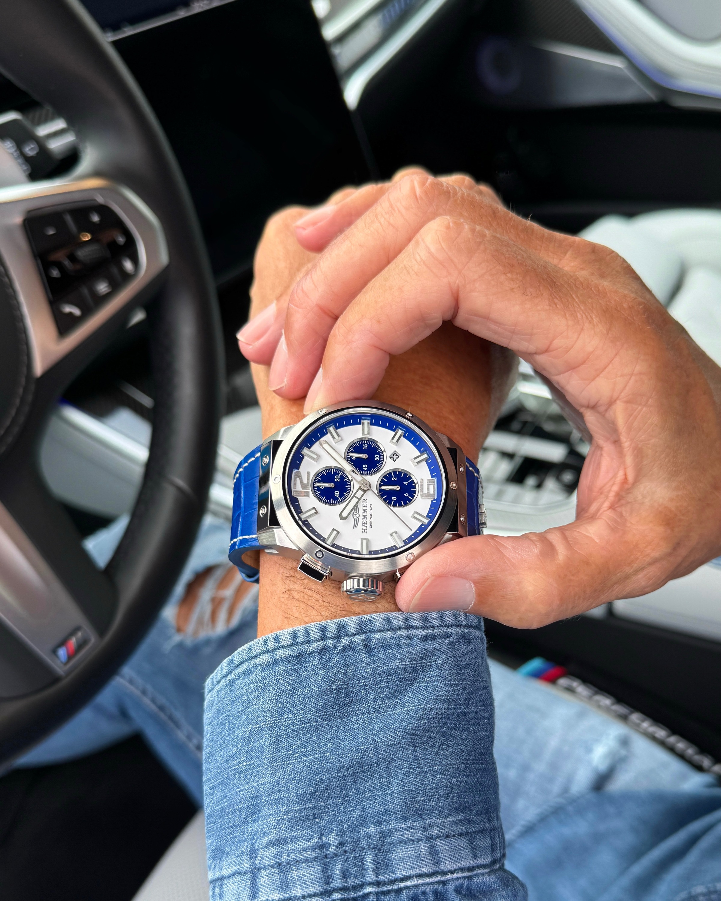 HAEMMER GERMANY Chronograph Quarzuhr, Armbanduhr, Herrenuhr, analog, Tag, Stoppfunktion