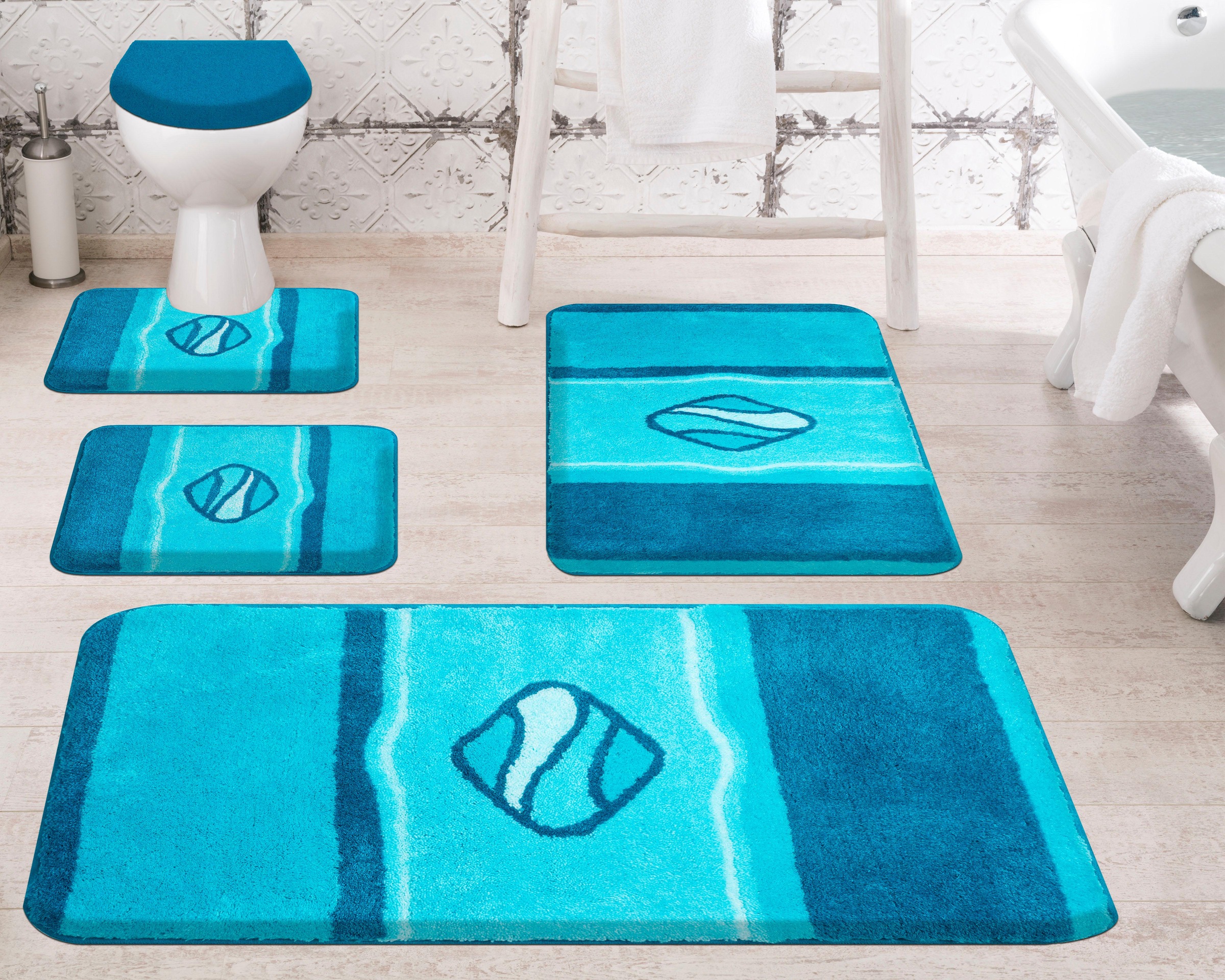 Grund Badematte "Jewel" Höhe 24 mm rutschhemmend beschichtet fußbodenheizun günstig online kaufen