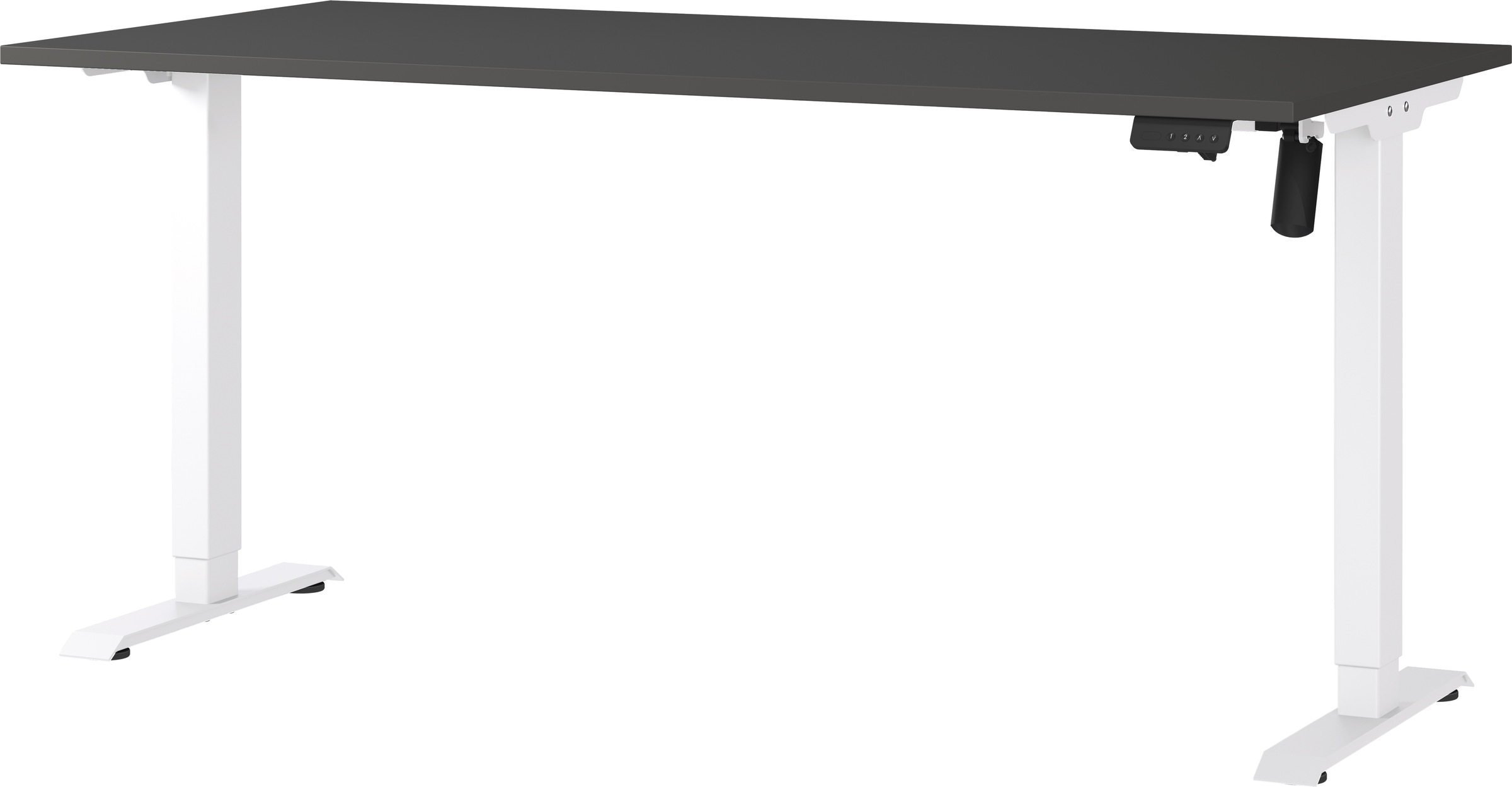 GERMANIA Schreibtisch "Boras" Breite 120/140/160/180 cm, Metallgestell, elektrisch höhenverstellbar