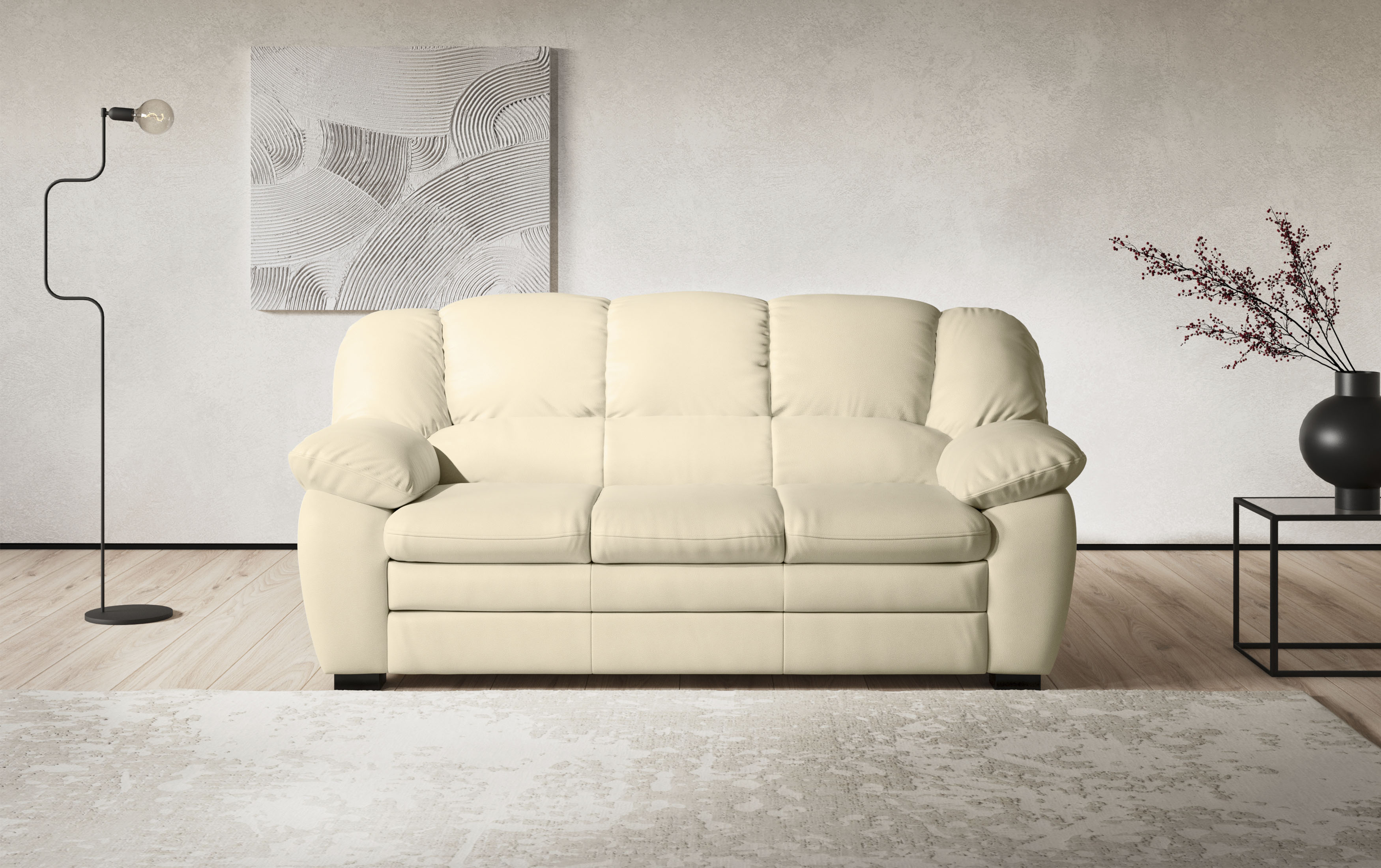 COTTA 2,5-Sitzer "Casino Sofa, Garnitur: Sessel 2,5-Sitzer, B: 185 cm, Sitzhöhe 43 cm" Polstergarnitur, auch als Set erhältlich