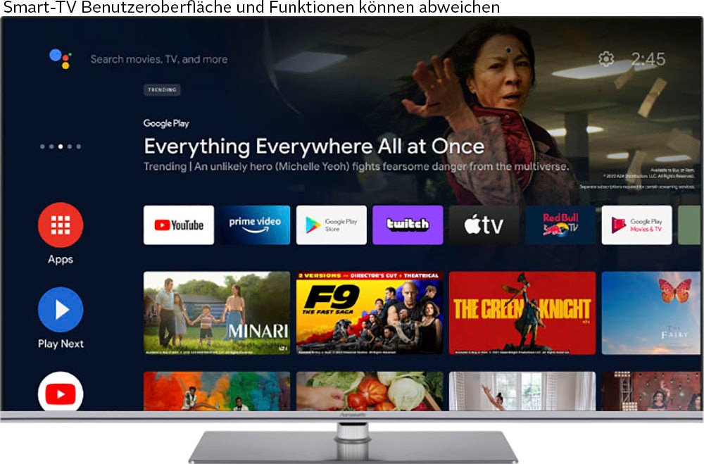 Hanseatic QLED-Fernseher »43Q850UDS«, 4K Ultra HD, Android TV-Smart-TV